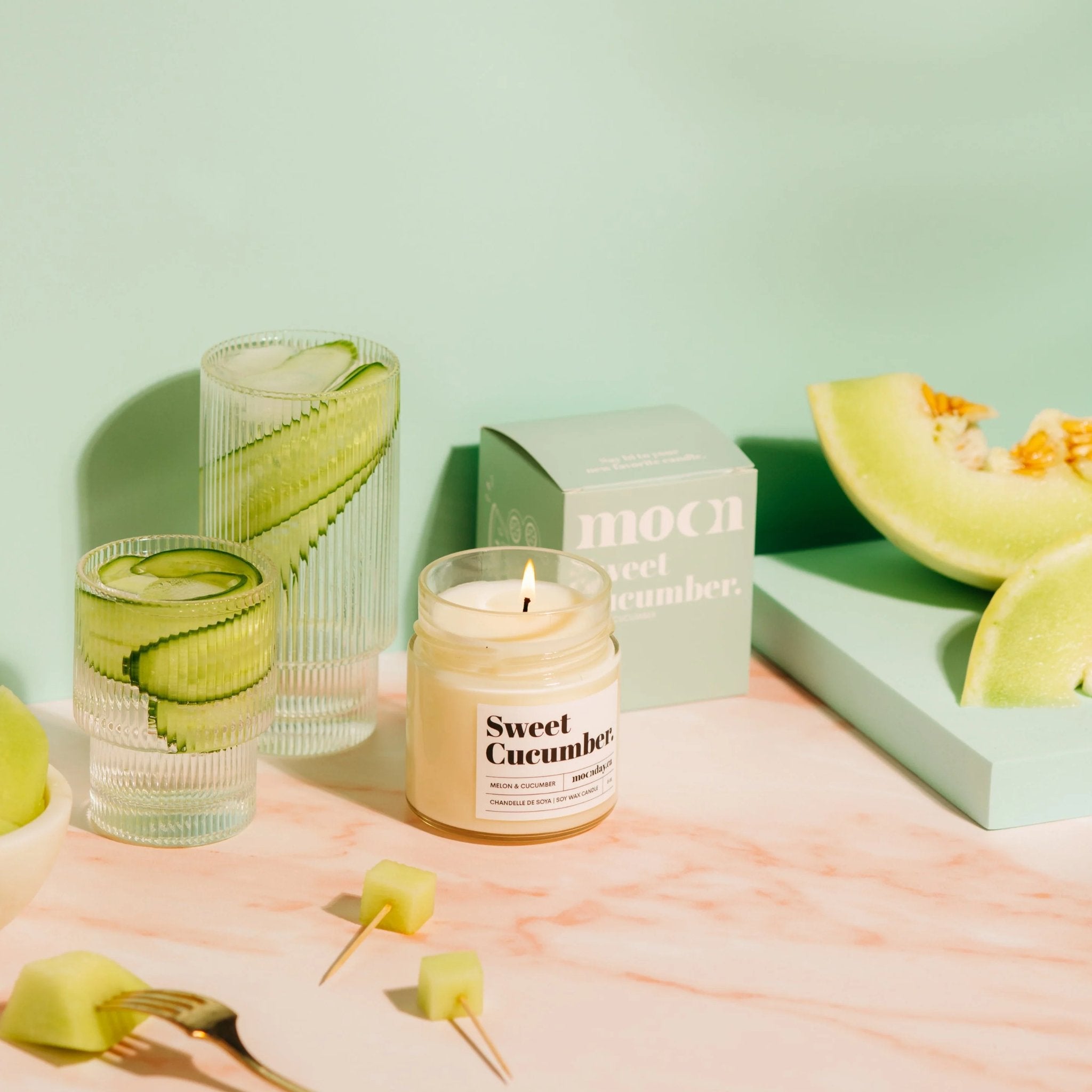 Moonday. Chandelle de Soya Sweet Cucumber - 186g / 45h - Concept C. Shop