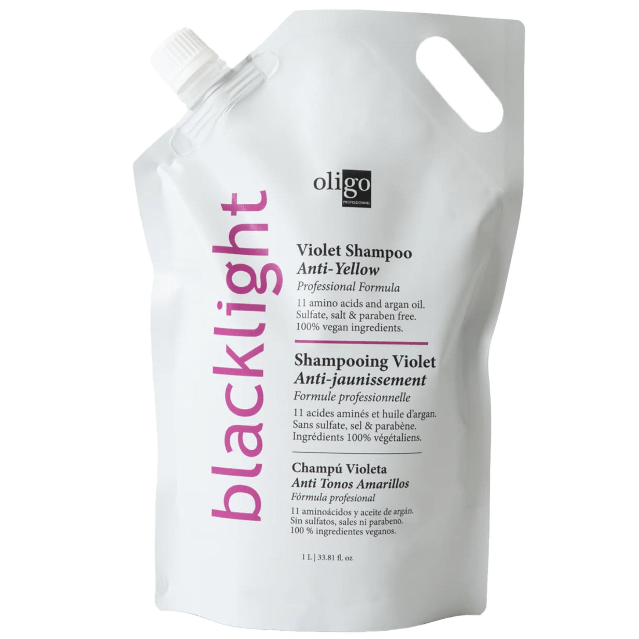 Oligo. Shampoing Violet Anti - Jaunissement Blacklight (Recharge) - 1000 ml - Concept C. Shop