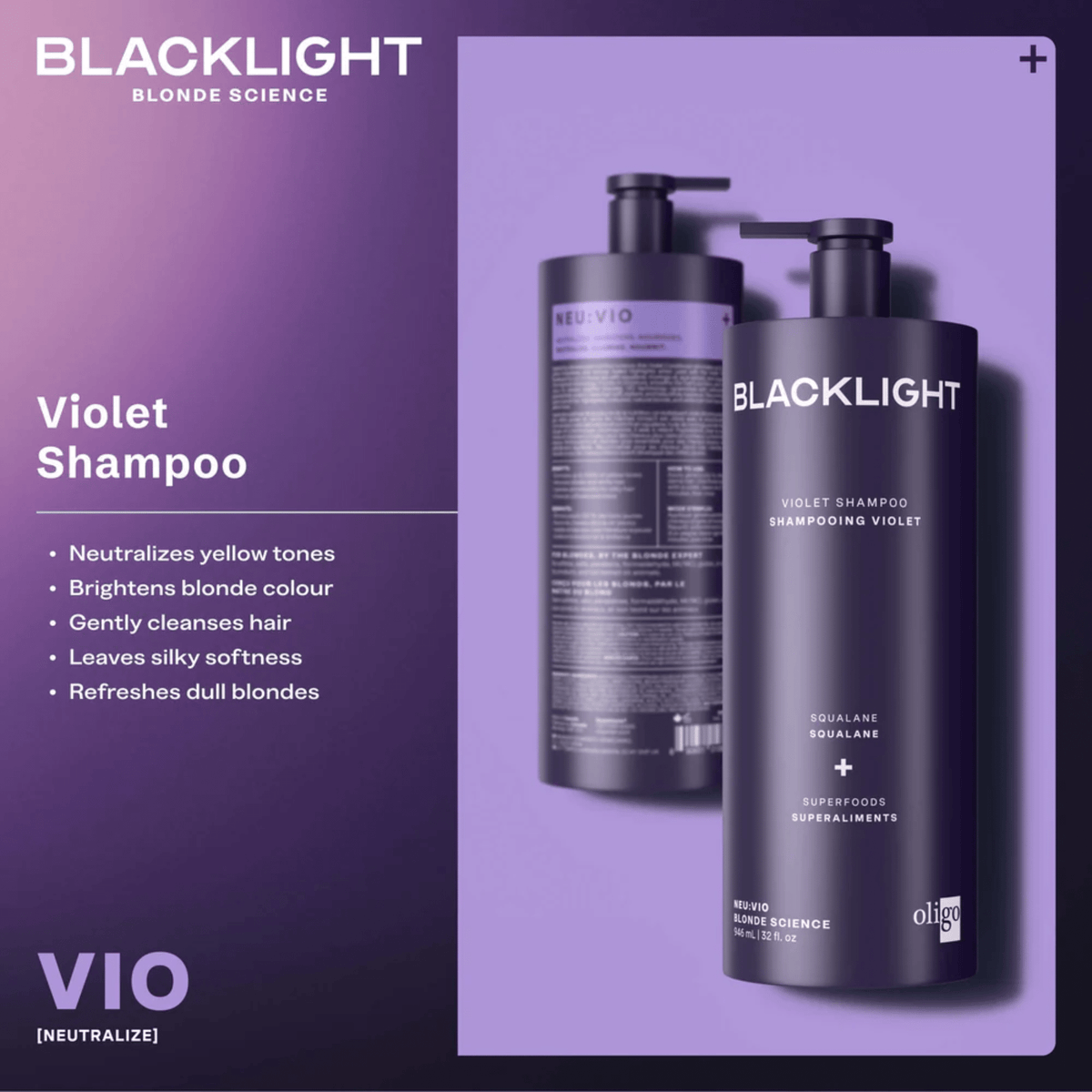 Oligo. Shampoing Violet Blacklight - 946 ml - Concept C. Shop