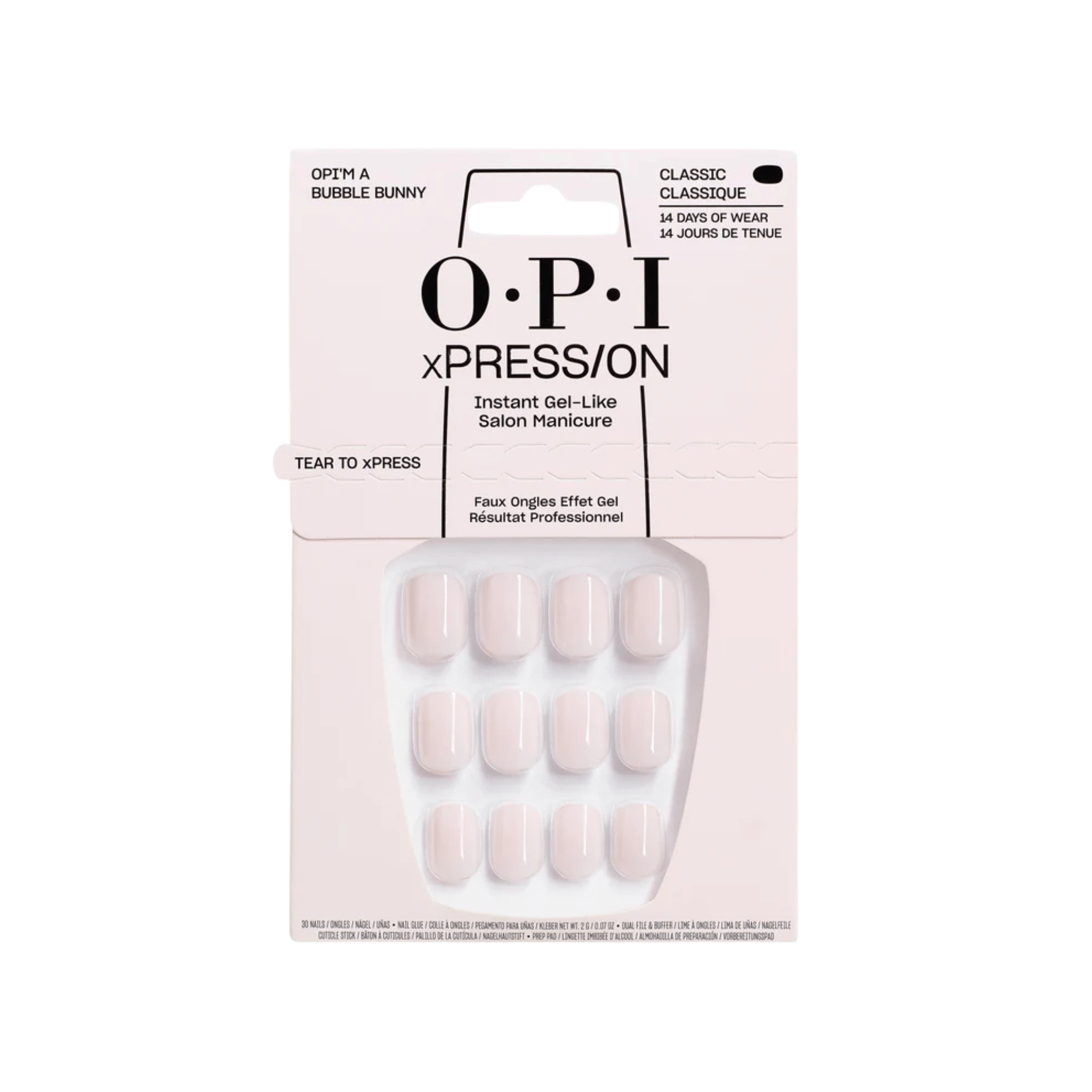 OPI. Ensemble Ongles Classiques xPRESS/ON - OPI'm a Bubble Bunny - Concept C. Shop