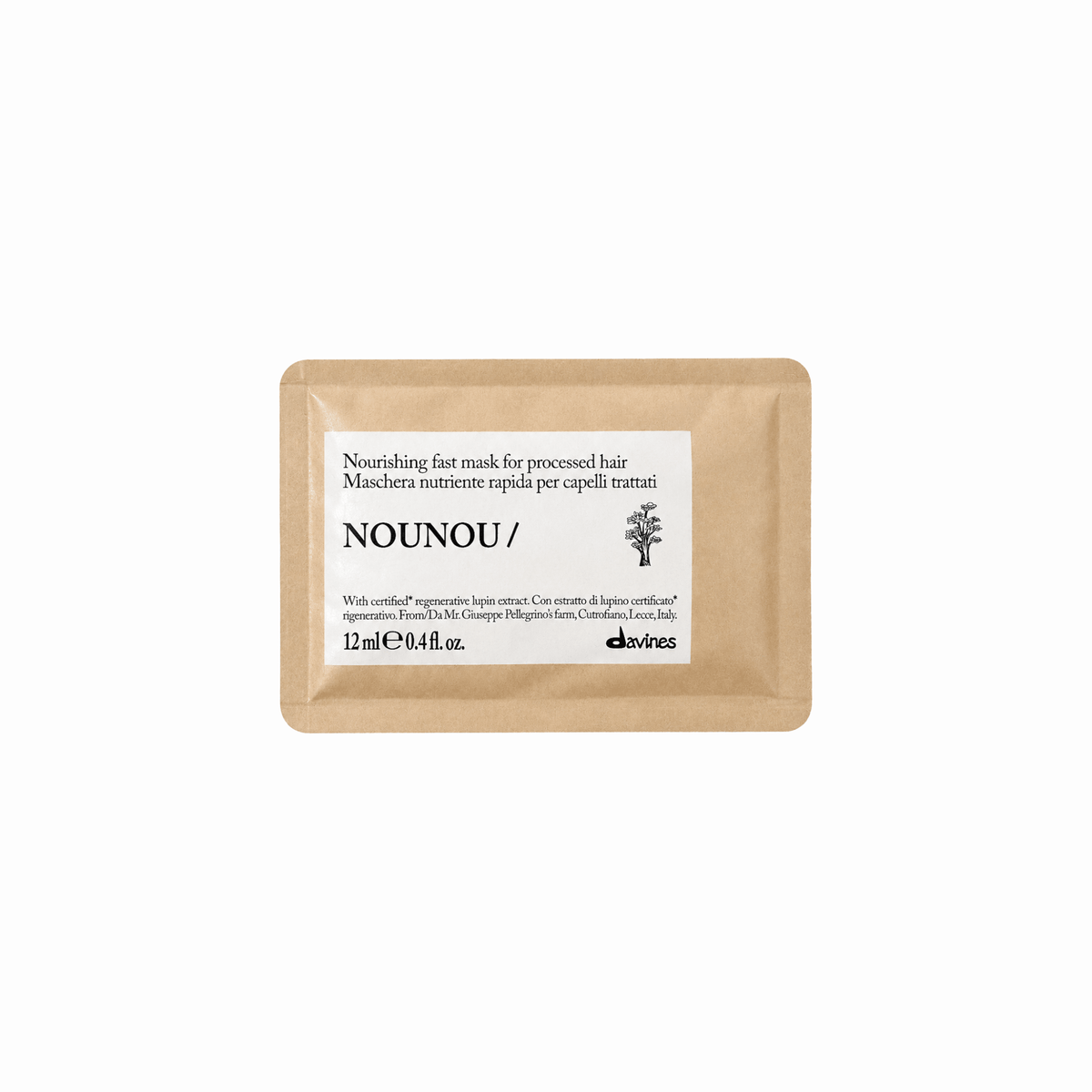 Prime avec Achat - Davines. Masque Nourrissant Rapide Cheveux Traités NOUNOU - 12 ml - Concept C. Shop