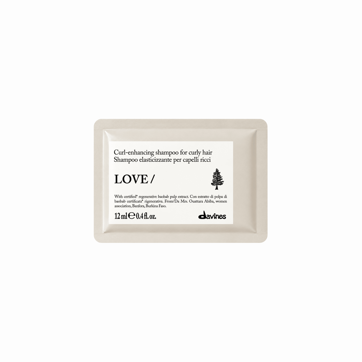 Prime avec Achat - Davines. Shampoing Pour Boucles LOVE CURL - 12 ml - Concept C. Shop