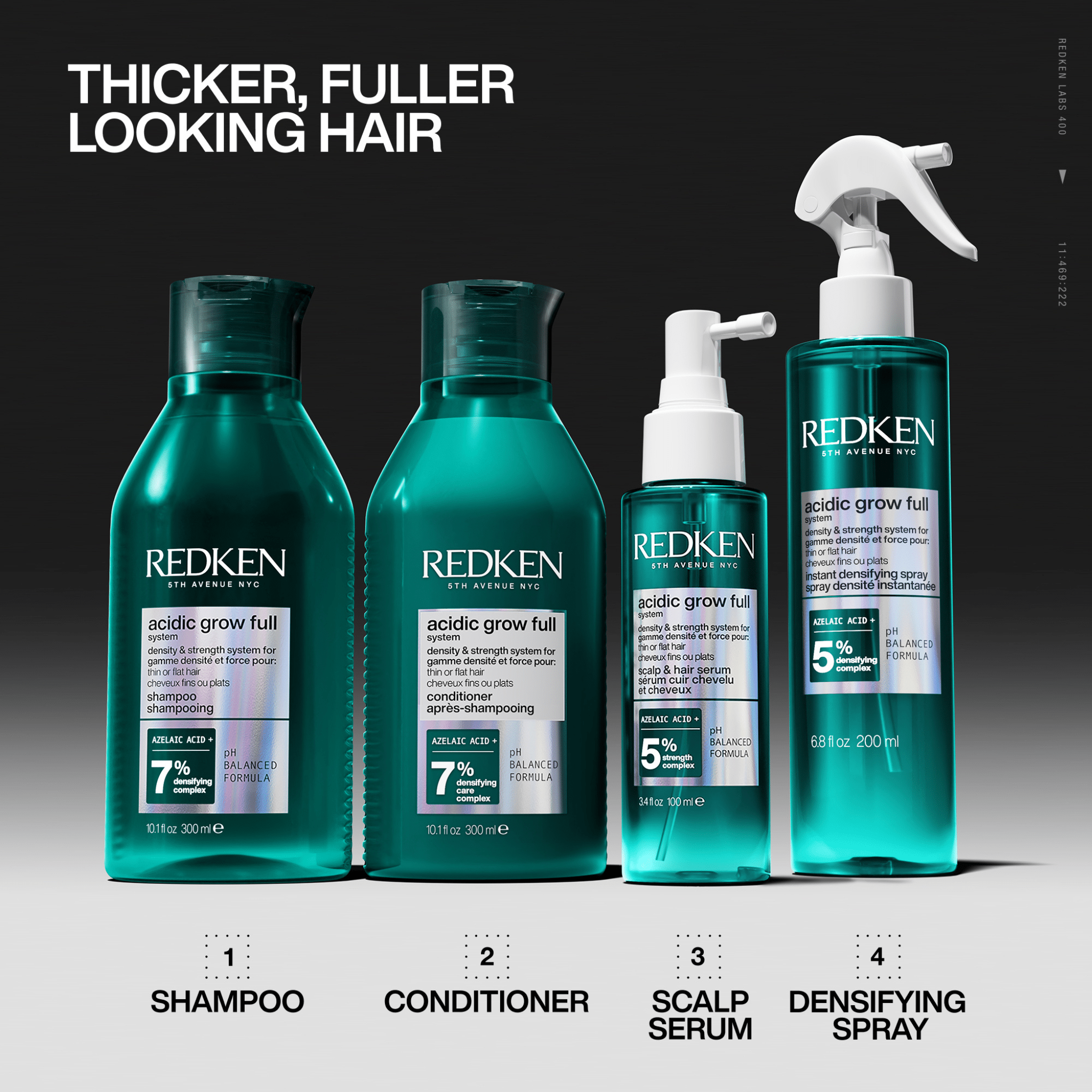 Prime avec Achat - Redken. Sérum Cuir Chevelu et Cheveux Densité et Force Acidic Grow Full - 10 ml - Concept C. Shop