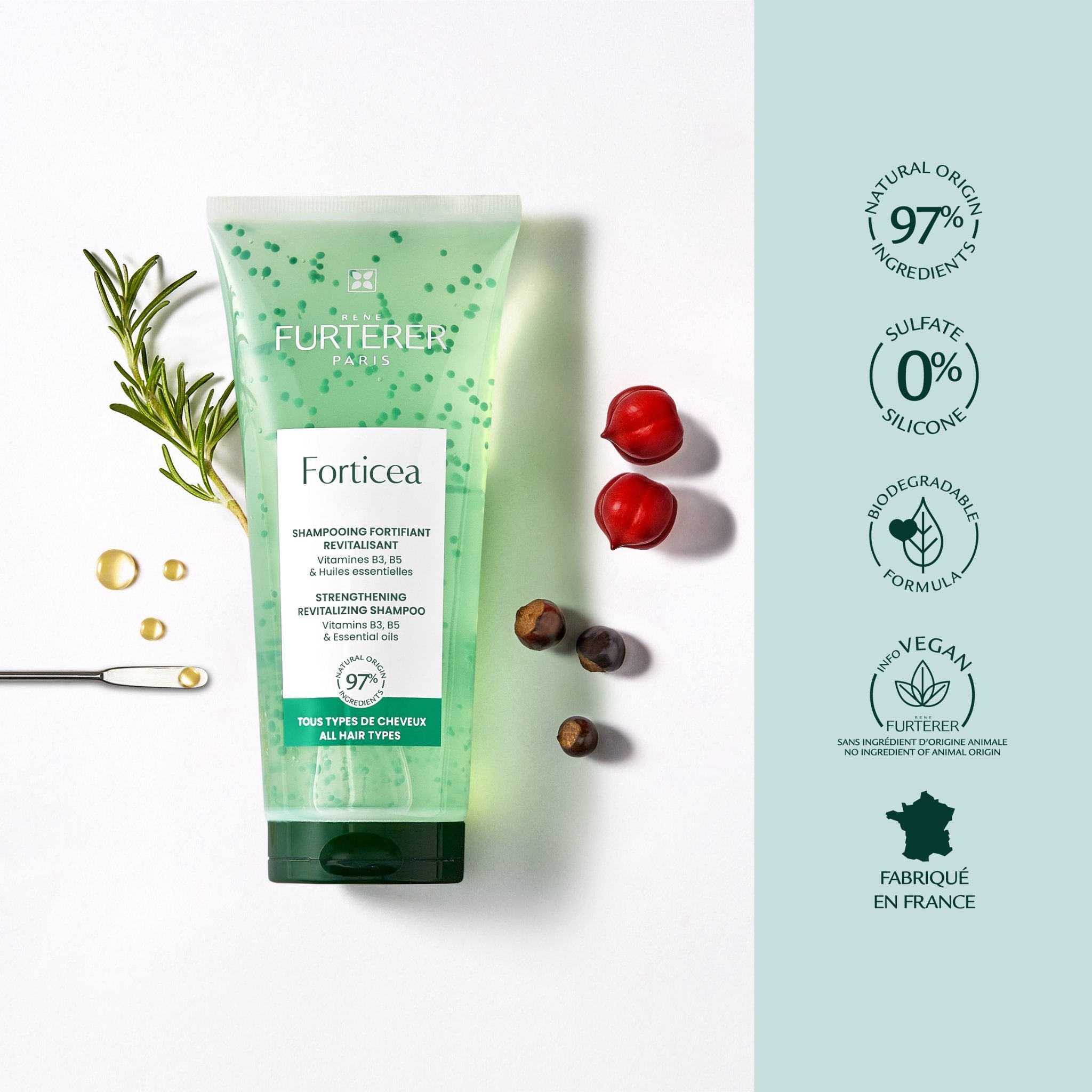 Prime avec Achat - René Furterer. Forticea Shampoing Énergisant Aux Huiles Essentielles - 15 ml - Concept C. Shop