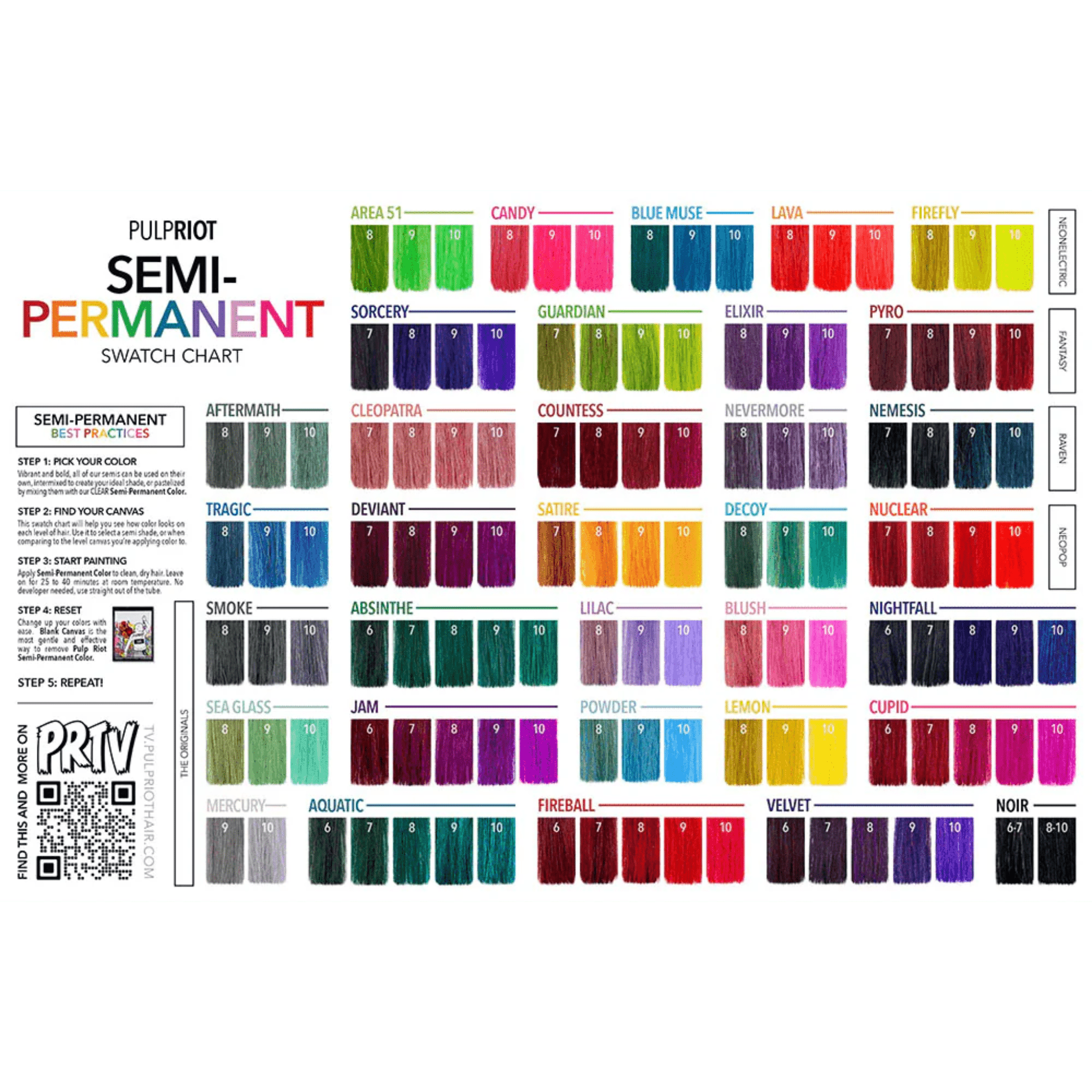 Pulp Riot. Coloration semi - permanente - 4 oz - Concept C. Shop