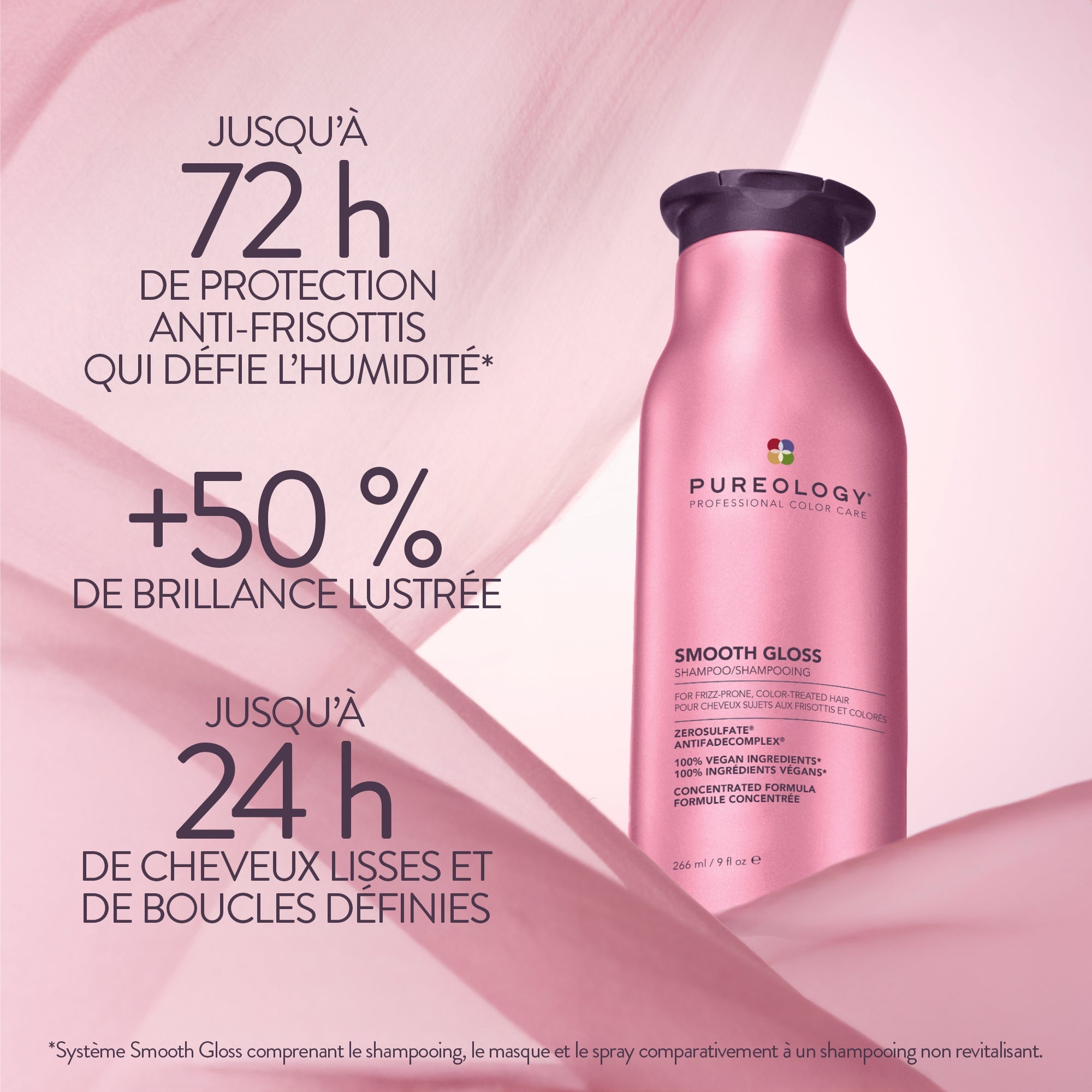 Pureology. Shampoing Anti - Frisottis Smooth Gloss - 1000 ml - Concept C. Shop