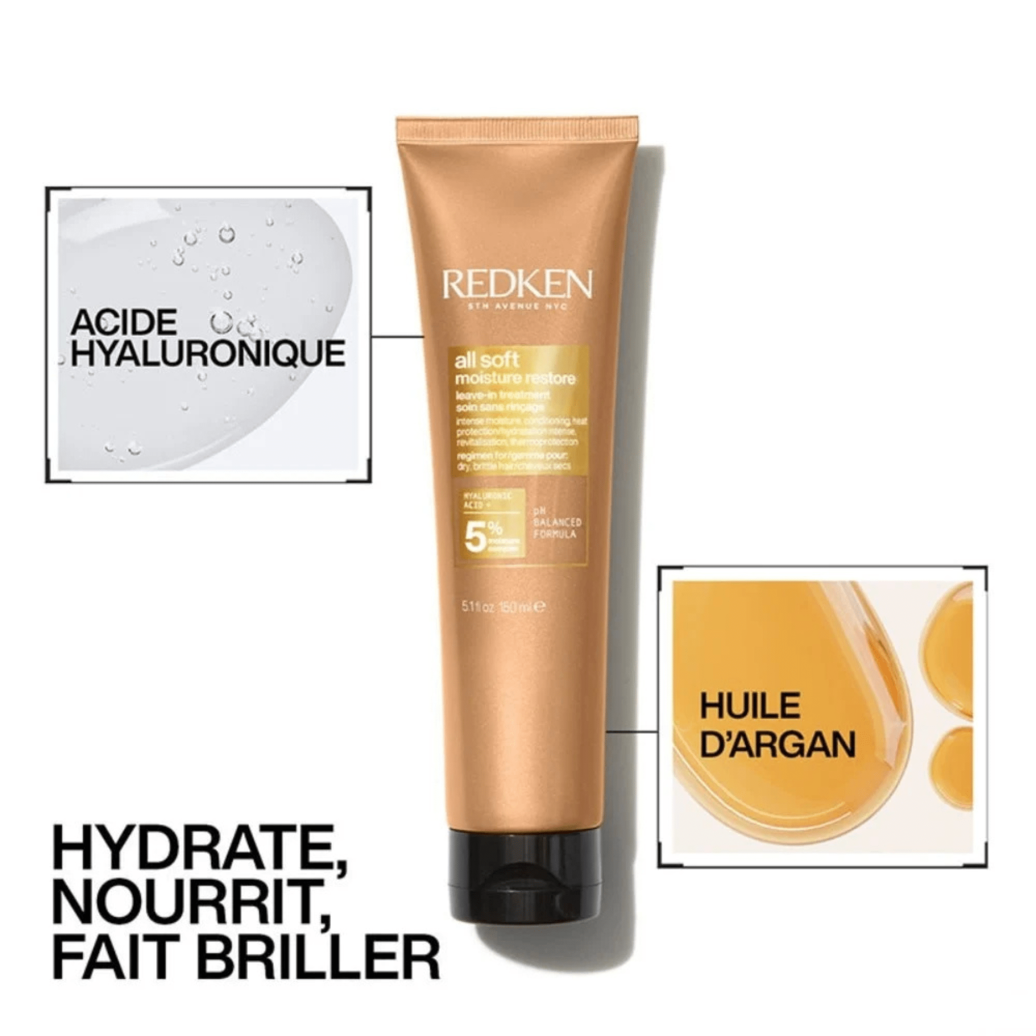 Redken. All Soft Traitement Sans - Rinçage Hydratant - 150 ml - Concept C. Shop