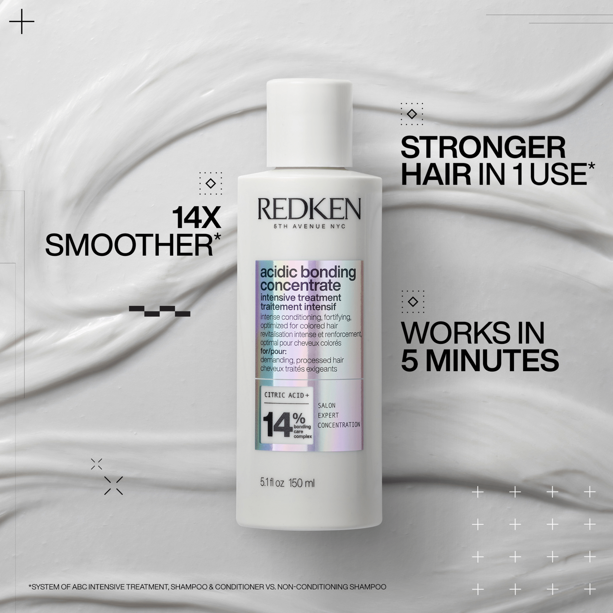 Redken. Pré - Traitement Intensif Acidic Bonding Concentrate 14% - 150 ml - Concept C. Shop