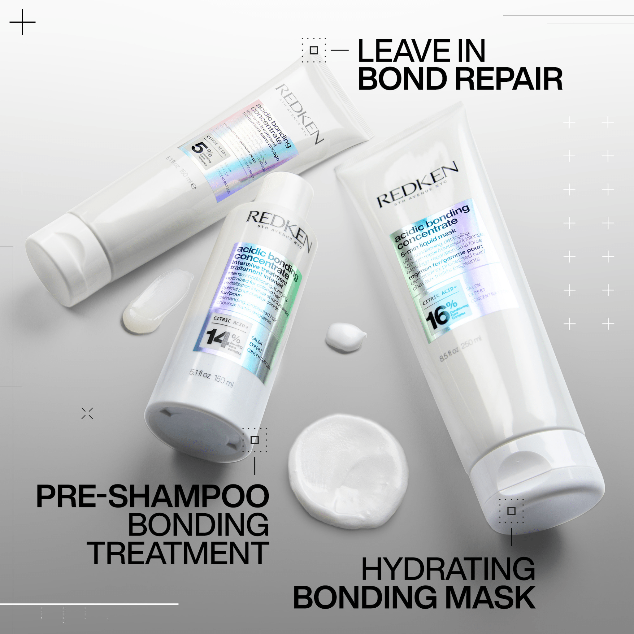 Redken. Pré - Traitement Intensif Acidic Bonding Concentrate 14% - 150 ml - Concept C. Shop