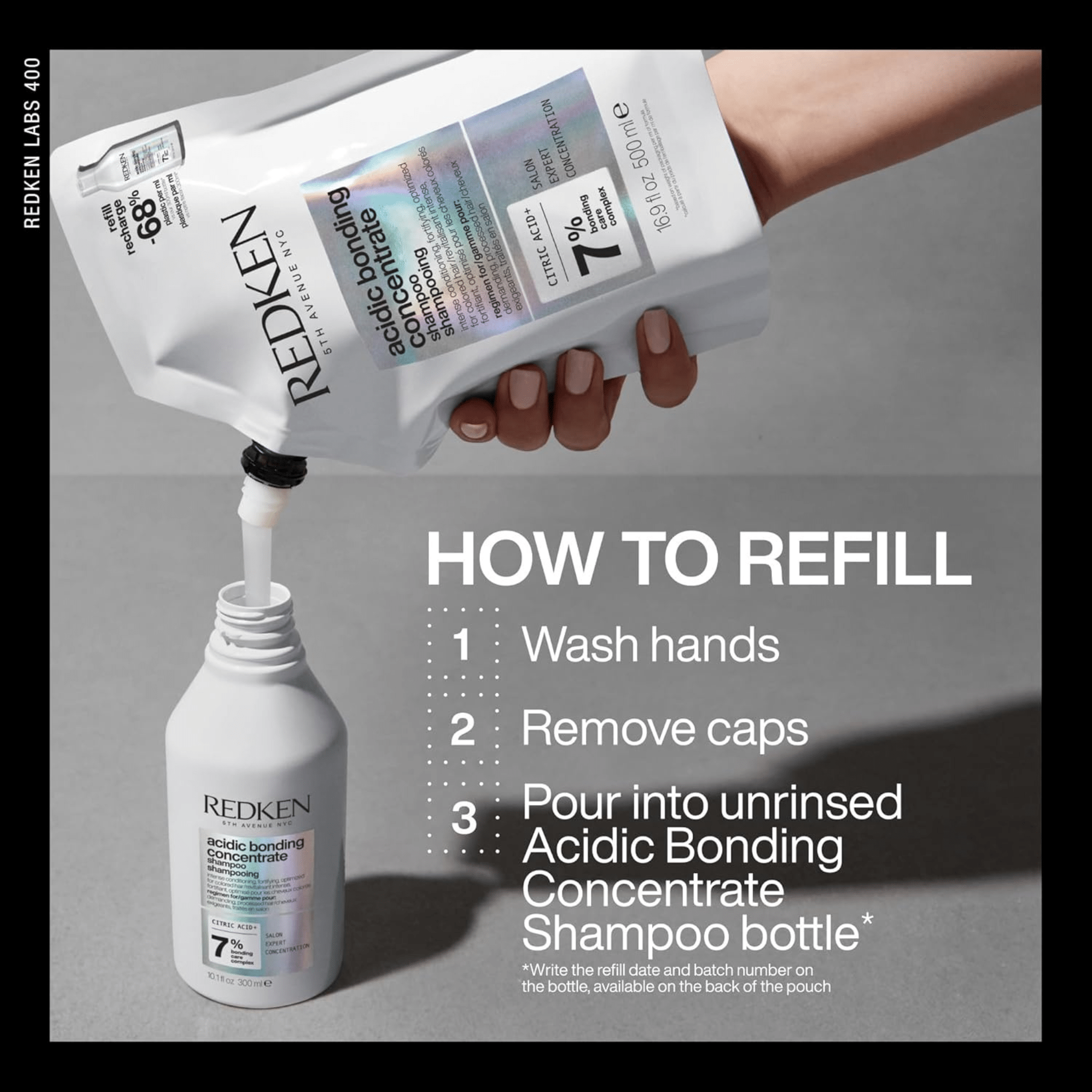 Redken. Recharge Shampoing Acidic Bonding Concentrate 7% - 500 ml - Concept C. Shop