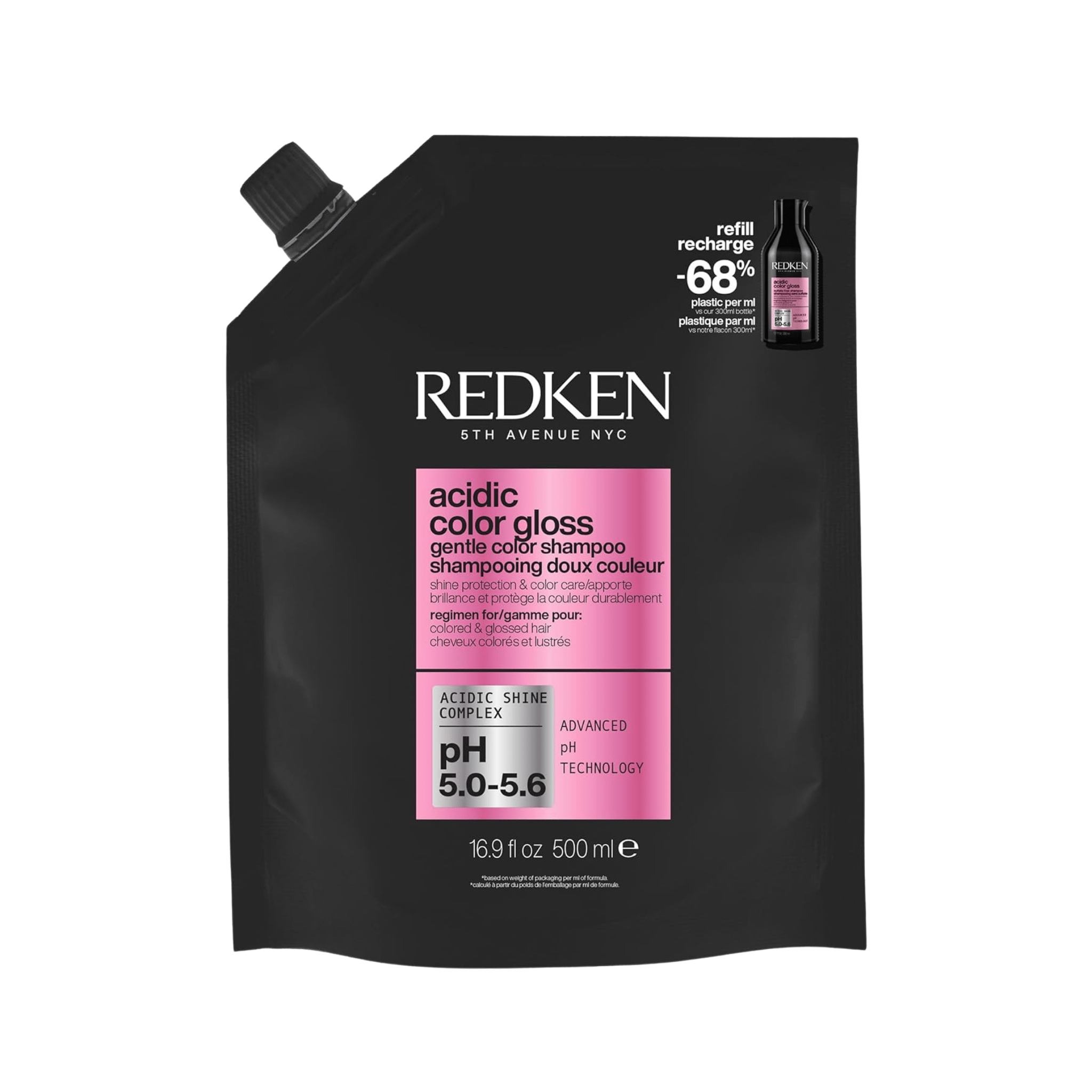 Redken. Recharge Shampoing Acidic Color Gloss - 500 ml - Concept C. Shop