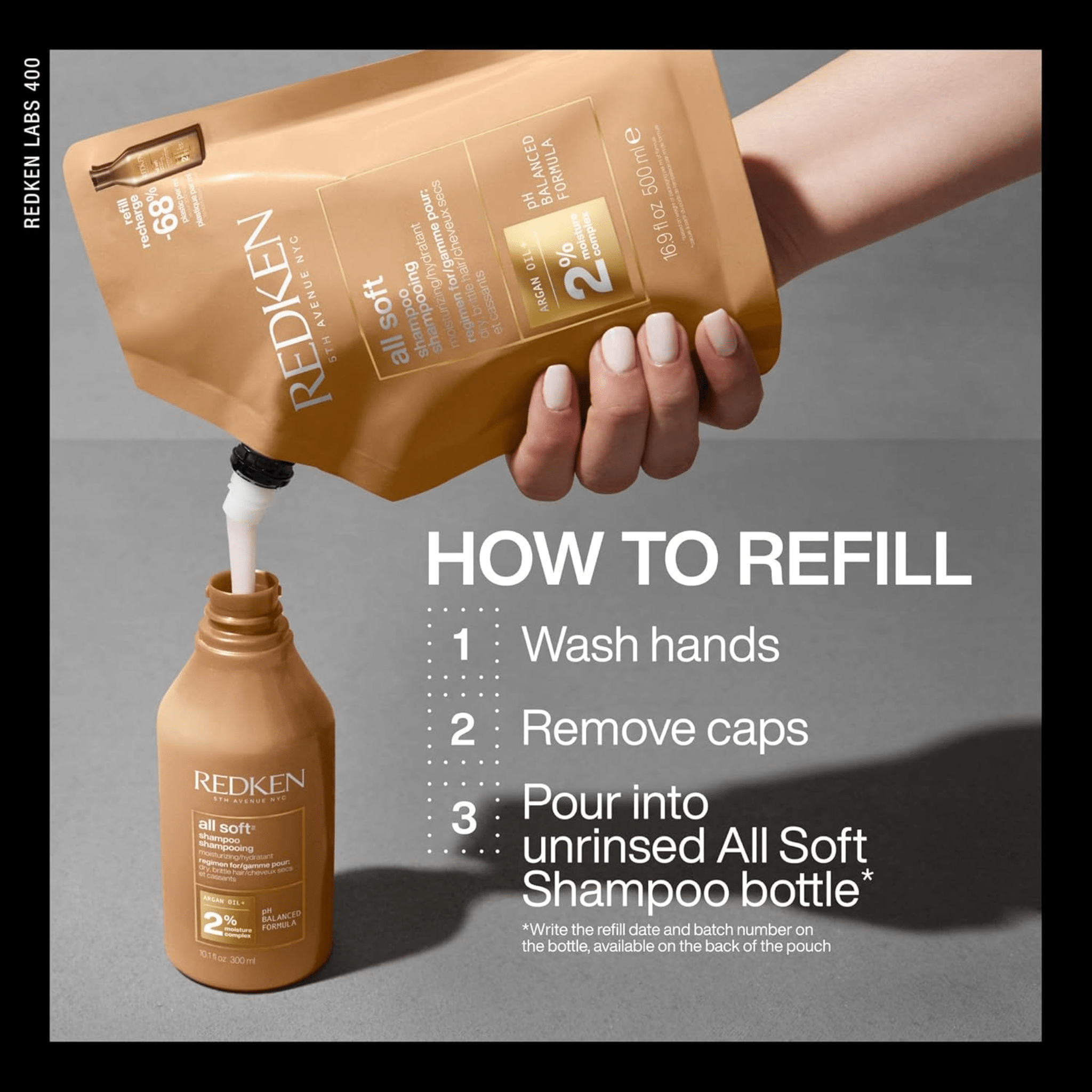 Redken. Recharge Shampoing All Soft - 500 ml - Concept C. Shop