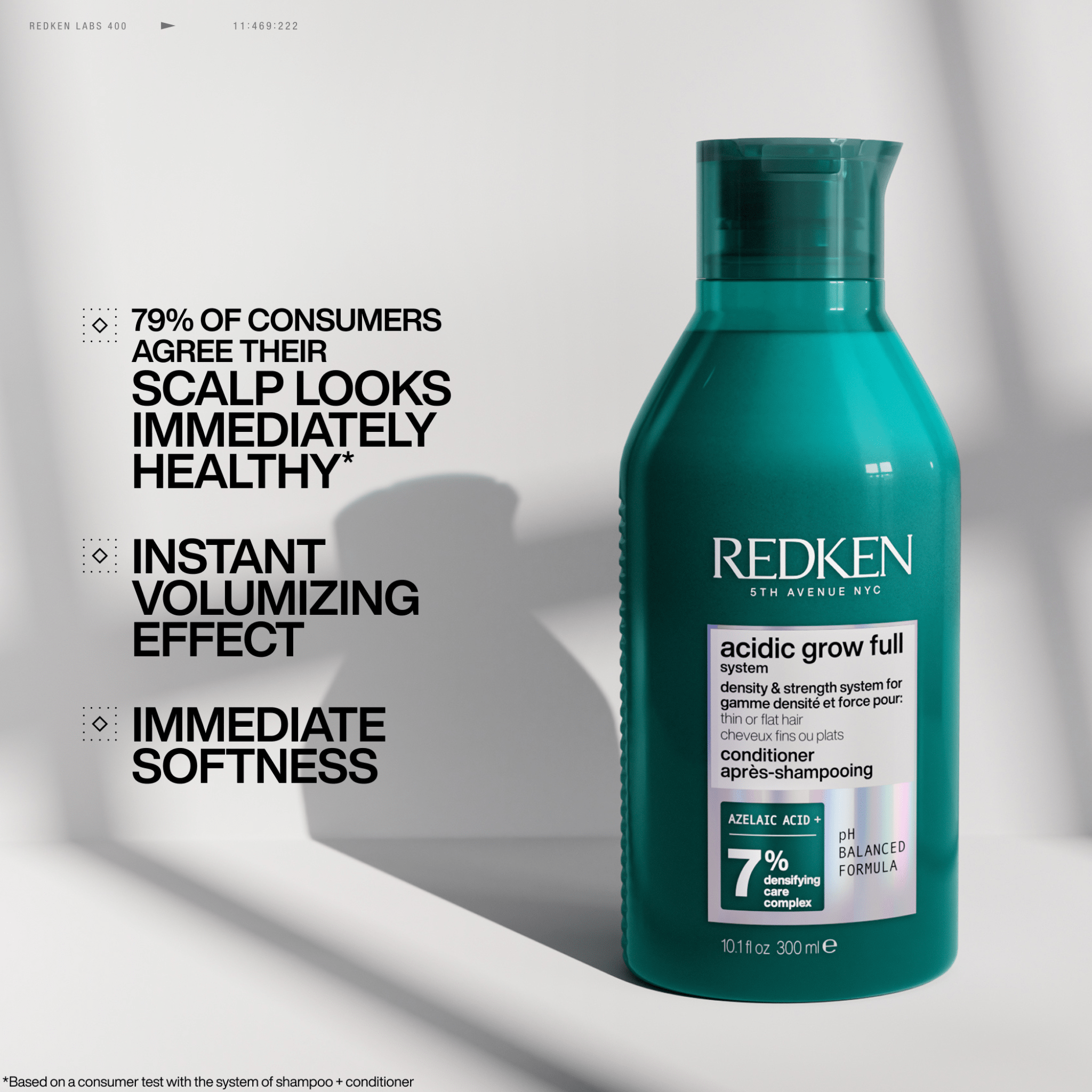 Redken. Revitalisant Densité et Force Acidic Grow Full - 1000 ml - Concept C. Shop