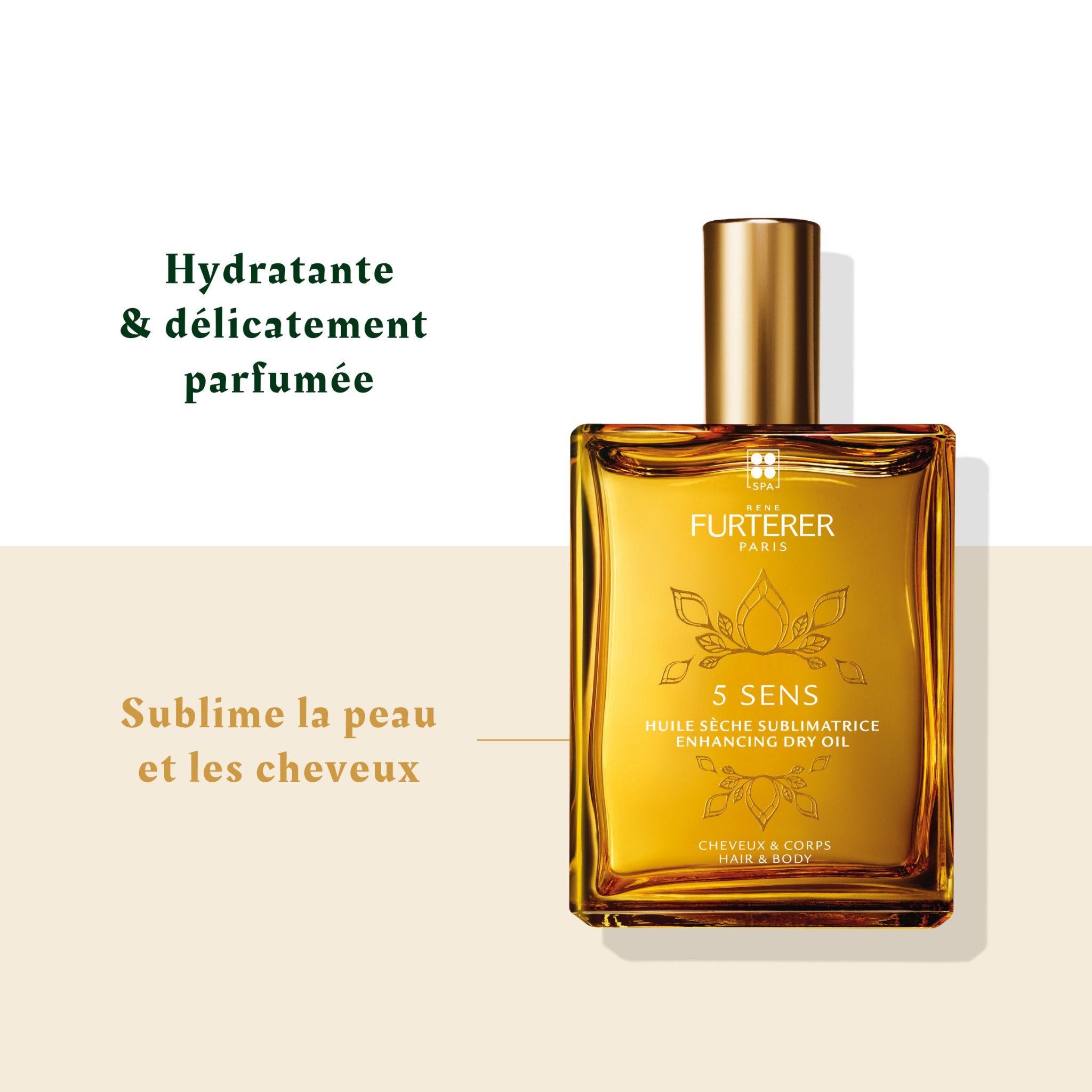 René Furterer. 5 Sens Huile Sèche Sublimatrice Corps et Cheveux - 100 ml - Concept C. Shop