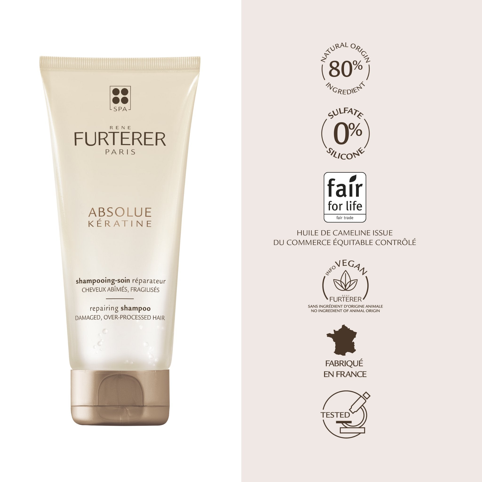 René Furterer. Absolue Kératine Shampoing - Soin Réparateur - 200 ml - Concept C. Shop