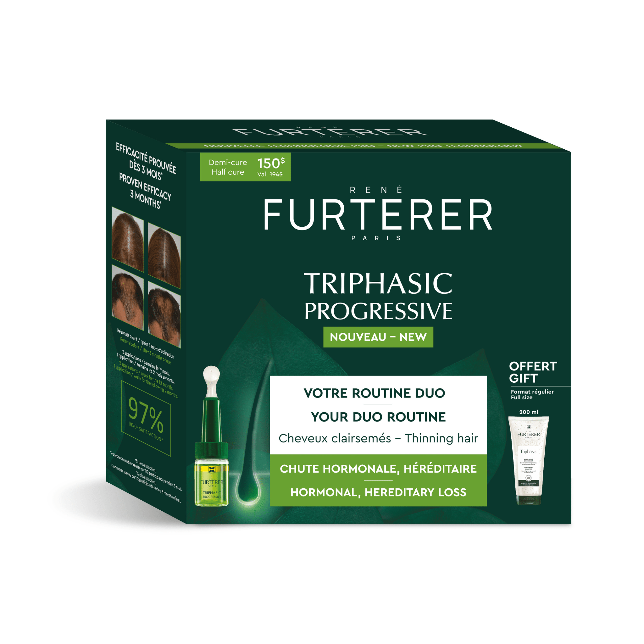 René Furterer. Coffret Triphasic Progressive - Demi - Cure - Concept C. Shop