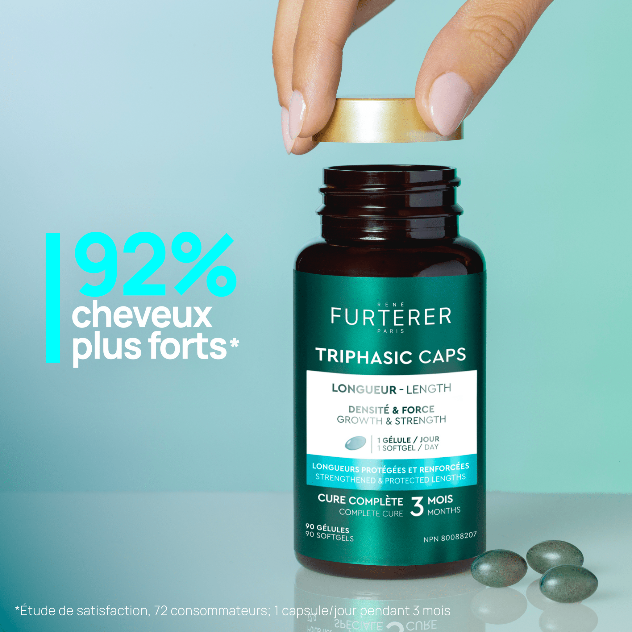 René Furterer. Triphasic Active Length Complément Alimentaire Croissance Des Cheveux - 90 Capsules - Concept C. Shop