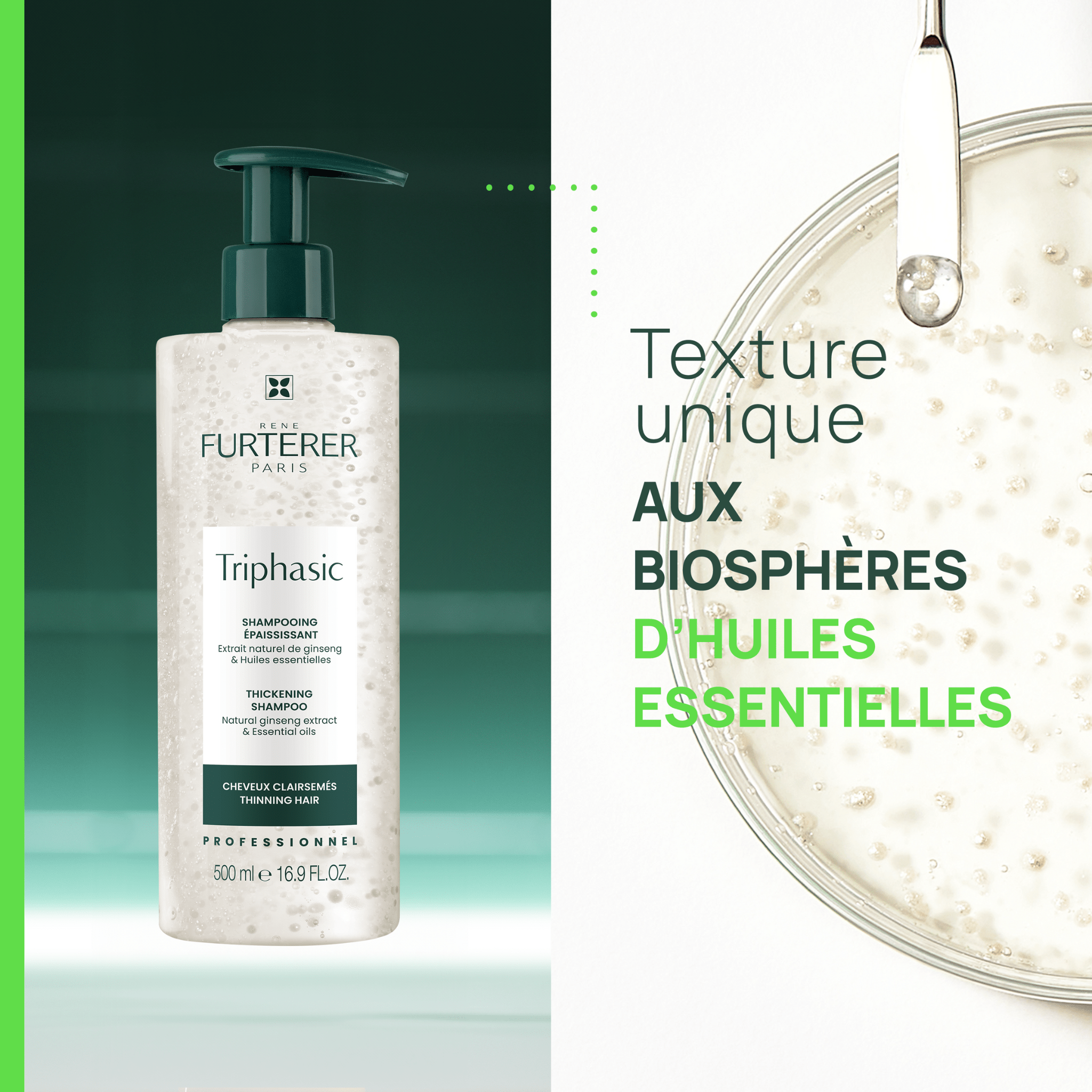 René Furterer. Triphasic Shampoing Épaississant Aux Huiles Essentielles - 500 ml - Concept C. Shop