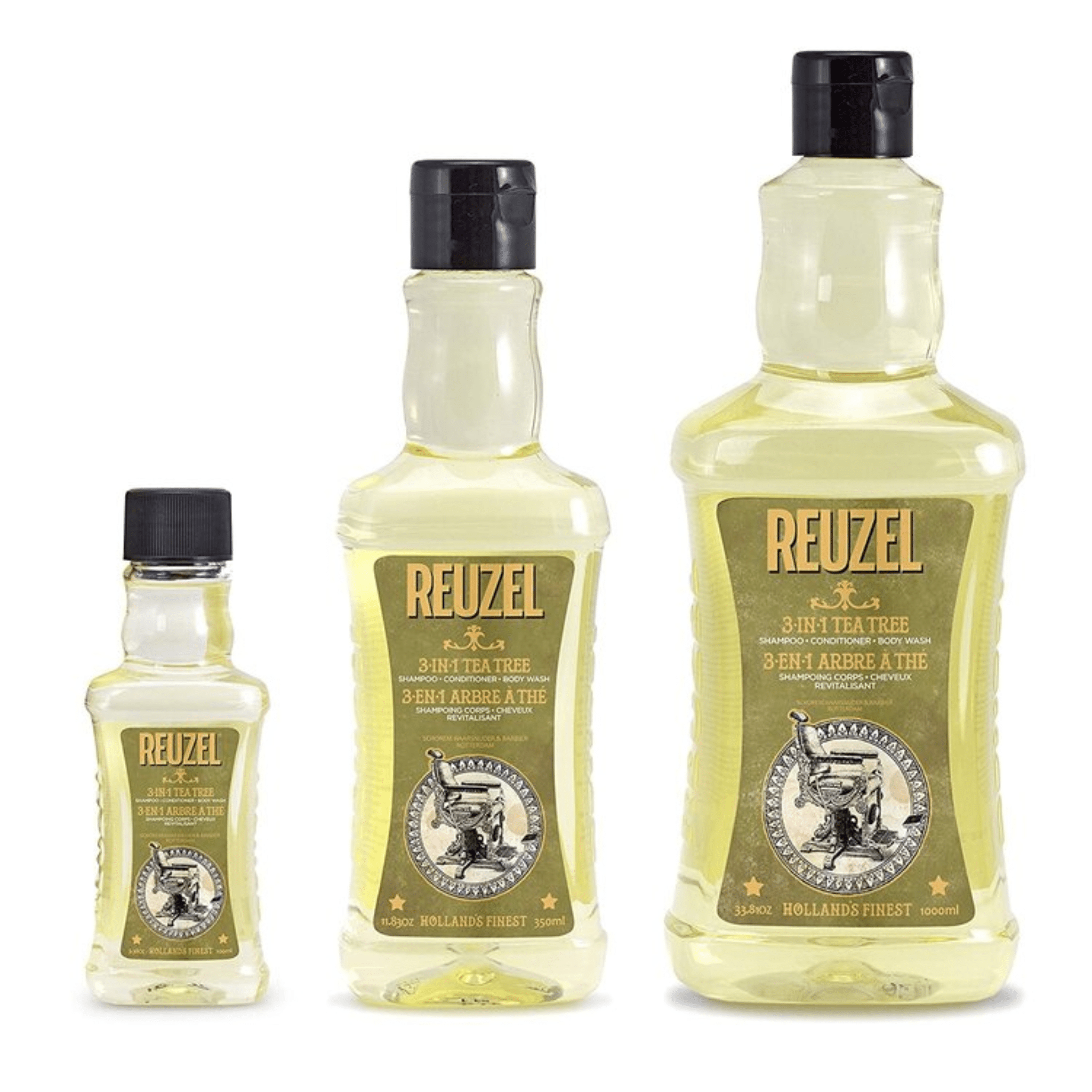 Reuzel. Shampoing Homme 3 - en - 1 Arbre à Thé - 350 ml - Concept C. Shop
