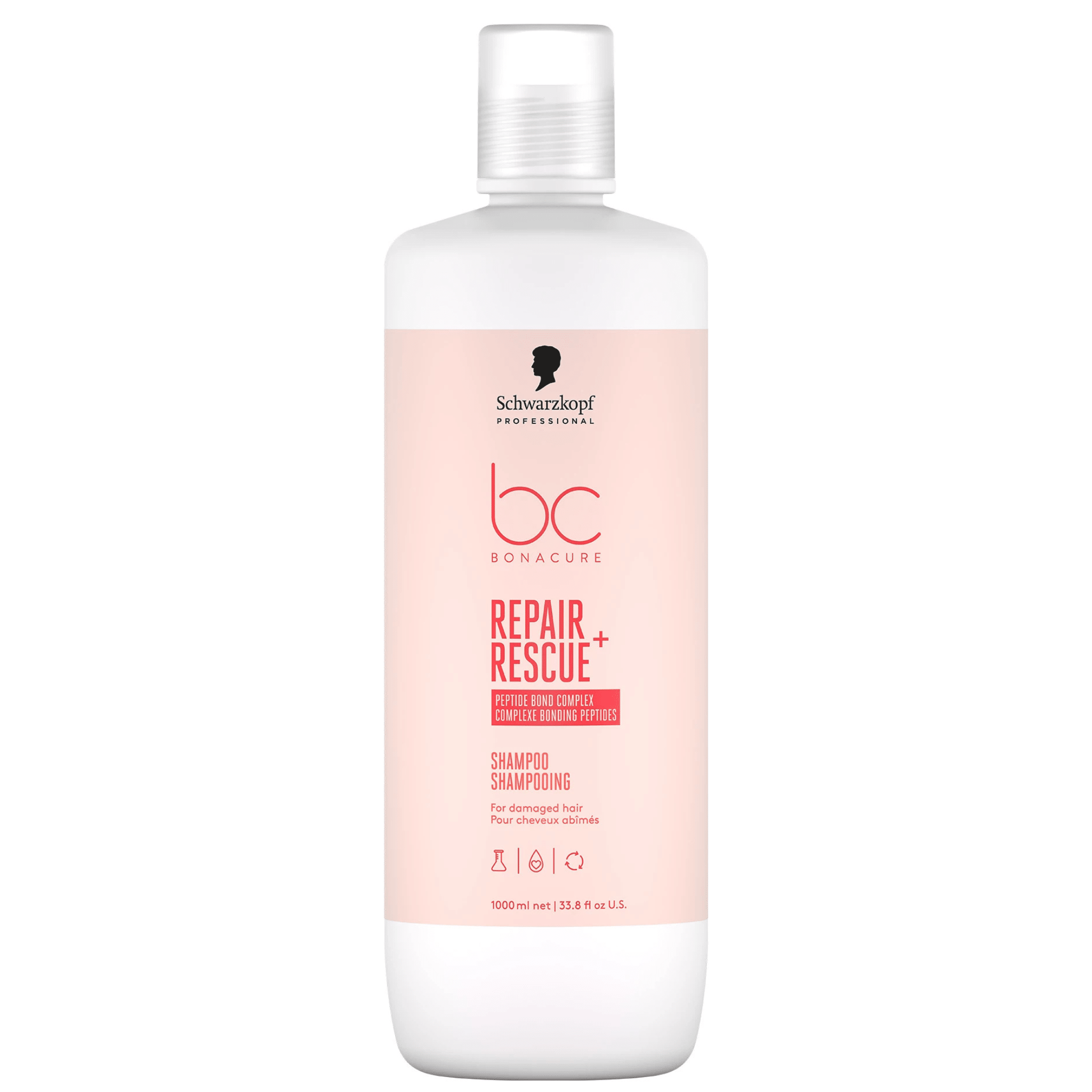 Schwarzkopf. Shampoing Cheveux Abîmés Bonacure Repair Rescue - 1000 ml - Concept C. Shop