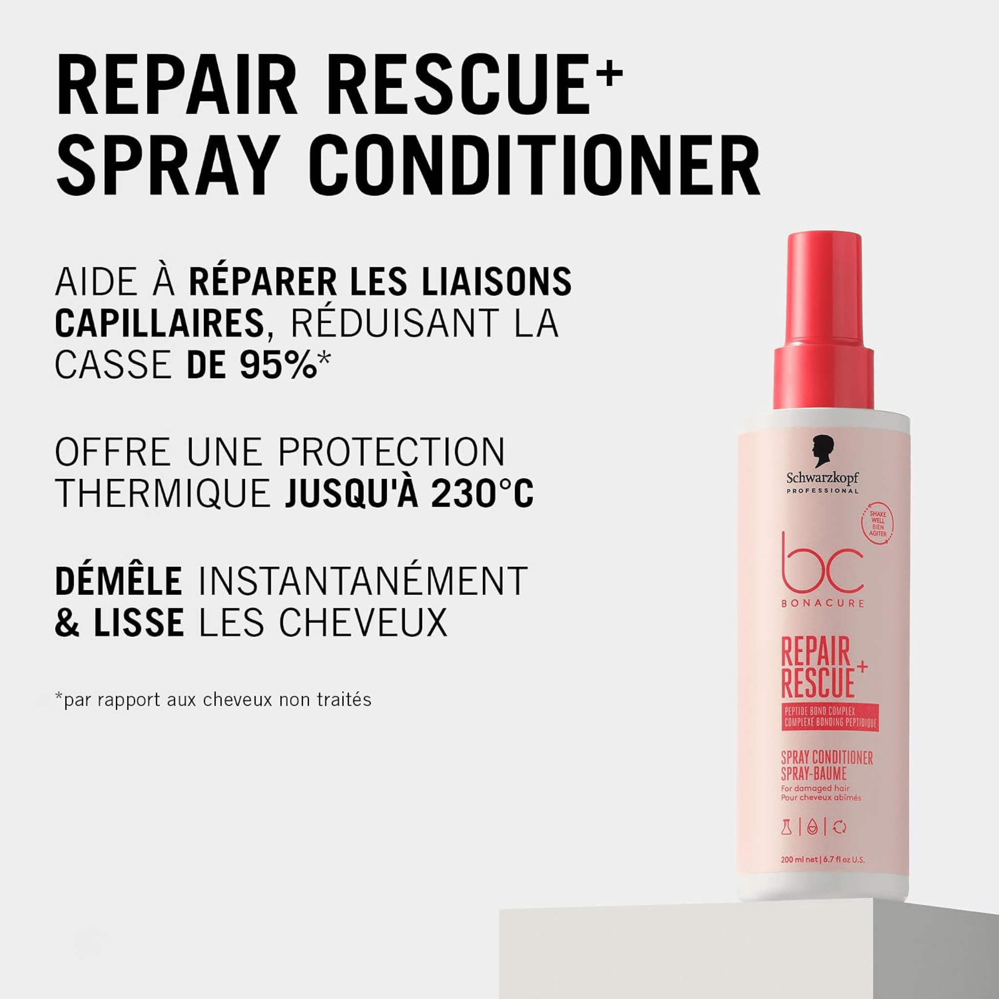 Schwarzkopf. Spray-Baume Cheveux Abîmés Bonacure Repair Rescue - 200 ml - Concept C. Shop