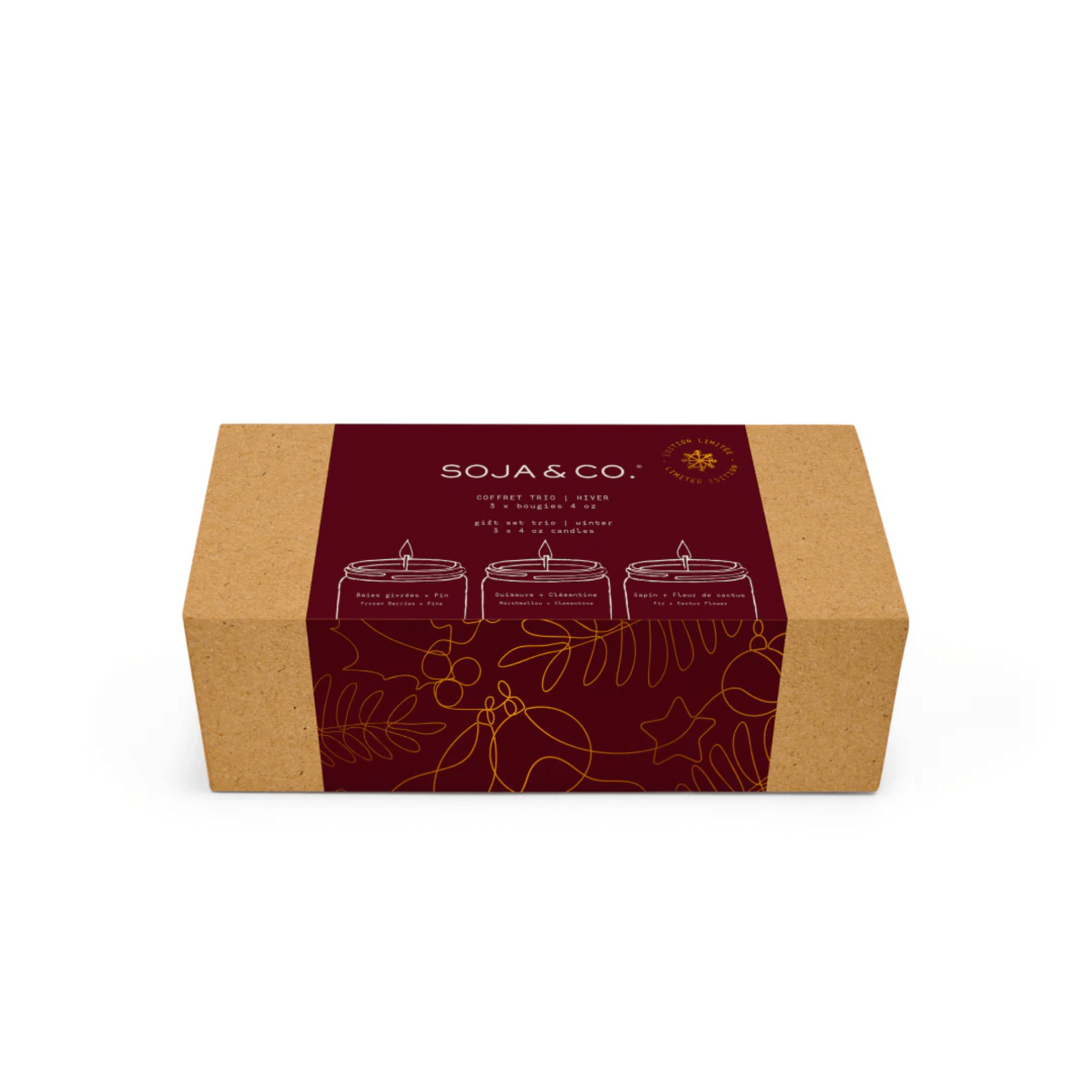SOJA&CO. Coffret Trio De Bougies - Hiver - Concept C. Shop