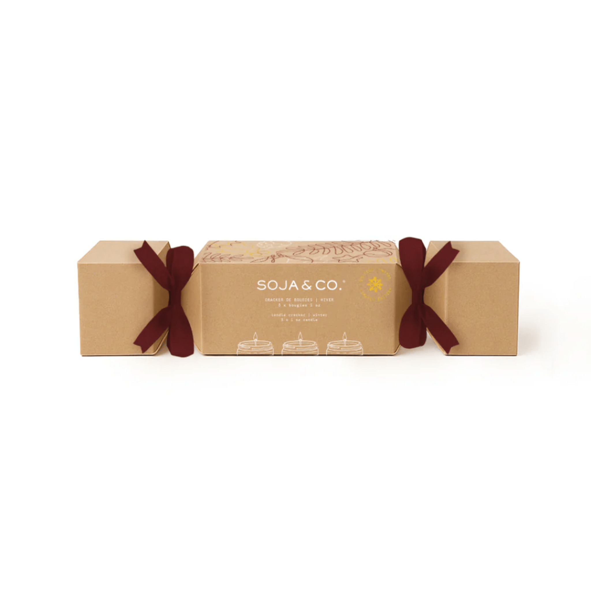 SOJA&CO. Cracker Trio De Bougies - Hiver - Concept C. Shop