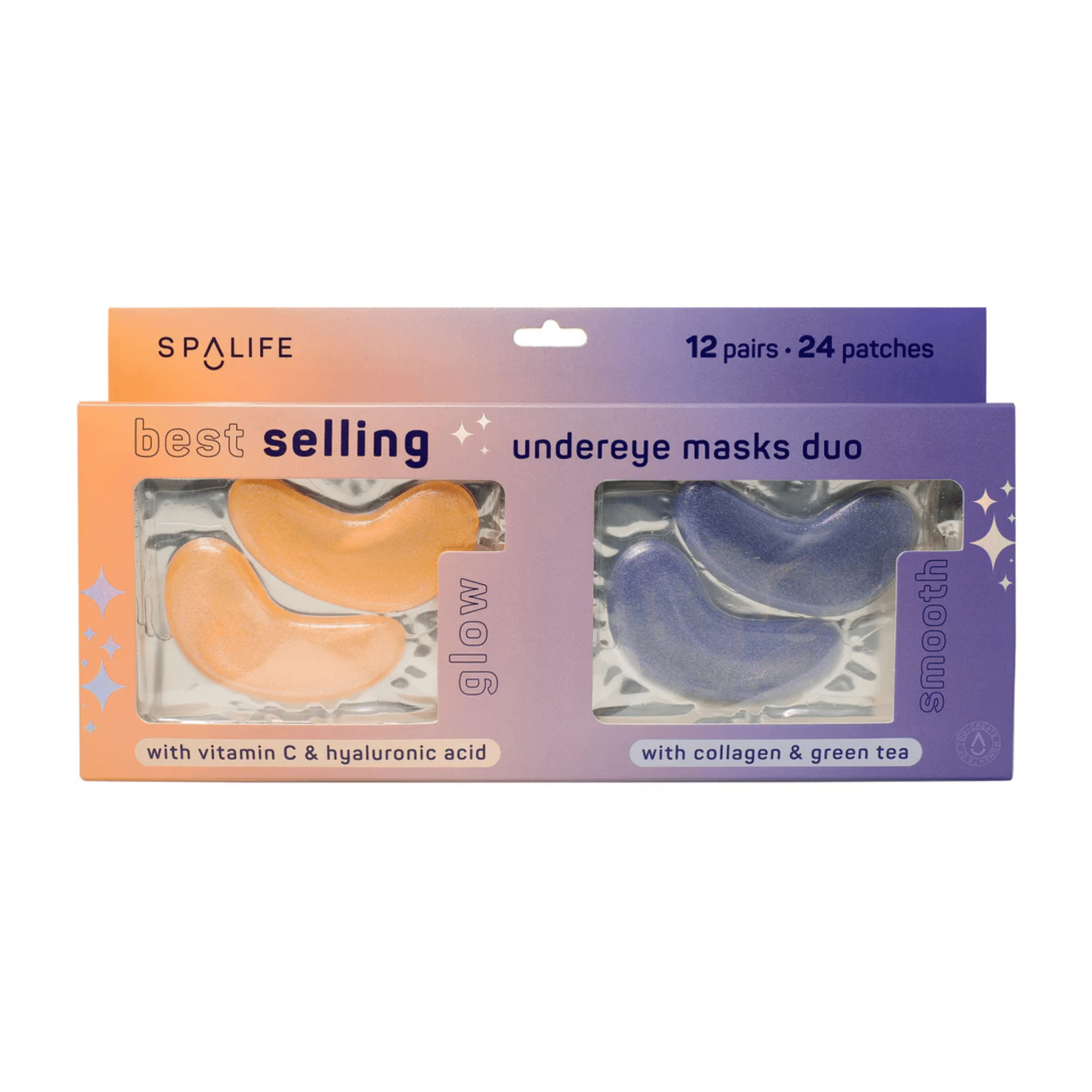Spa Life. Aura Boost Duo Masques Pour Les Yeux Éclat Et Lisse - 12 Paires - Concept C. Shop
