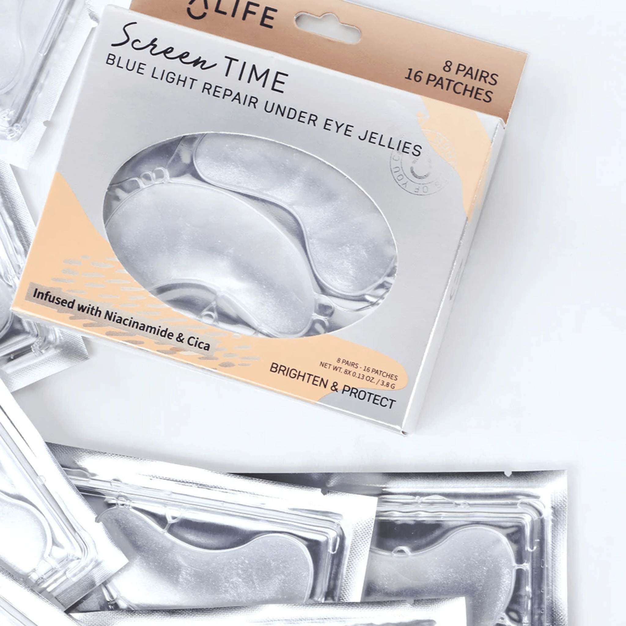 Spa Life. Masque Pour Les Yeux Anti Lumière Bleue Acide Hyaluronic - 8 Paires - Concept C. Shop