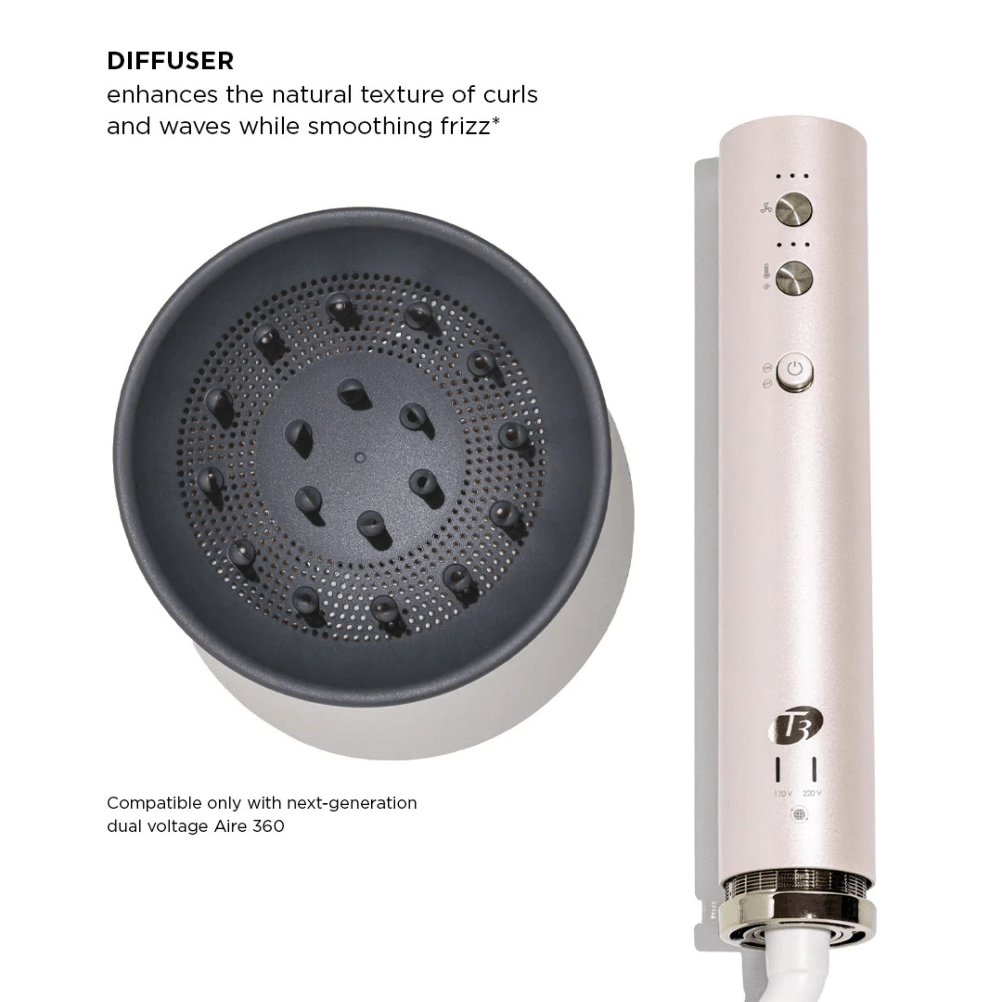 T3. Diffuseur Aire 360 - Rose Satin - Concept C. Shop