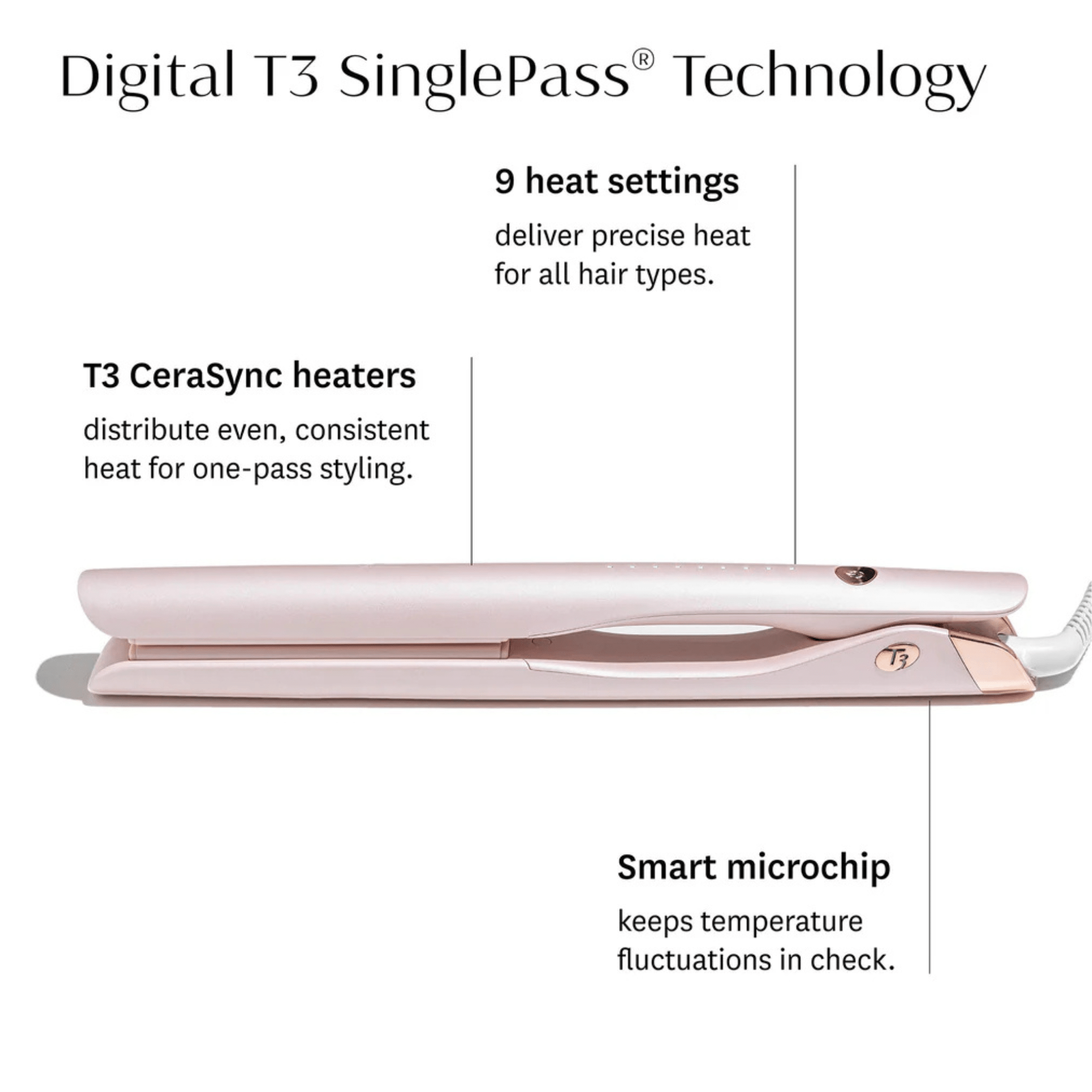 T3. Fer Plat Singlepass Smooth X Rose Satin - 1 Po - Concept C. Shop