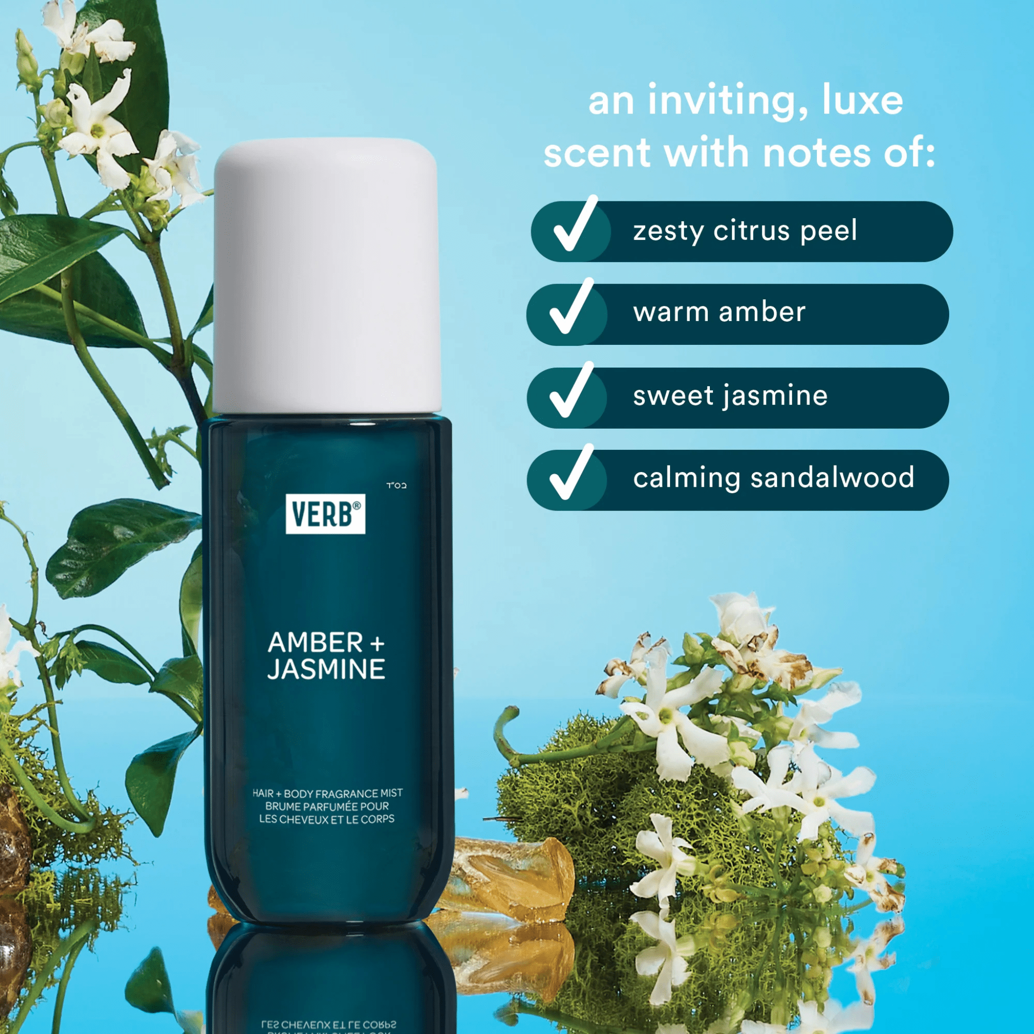 Verb. Brume Parfumée Pour les Cheveux et le Corps - Ambre et Jasmin - 150 ml - Concept C. Shop