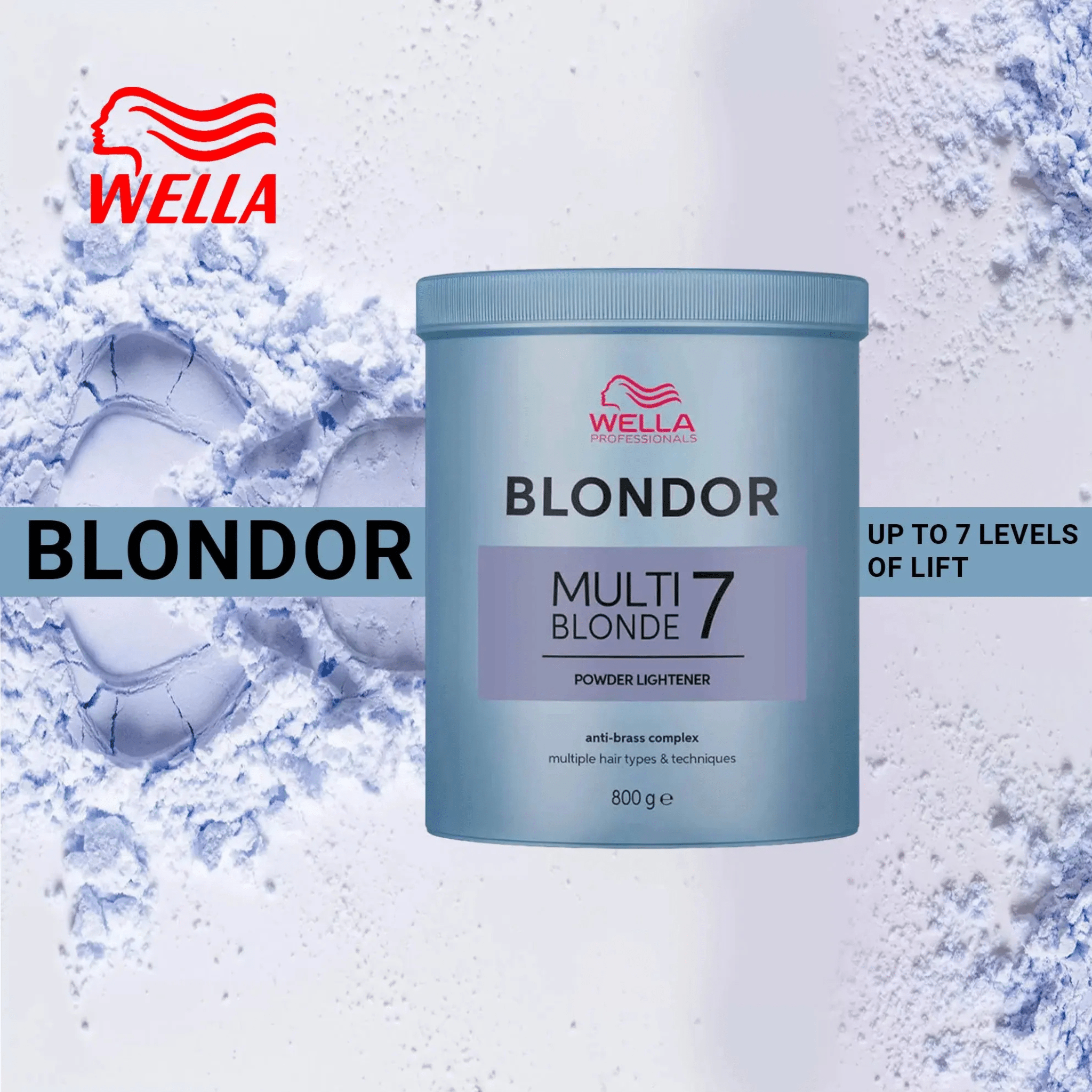 Wella. Blondor Poudre Décolorante Multi Blonde 7 - 800 g - Concept C. Shop