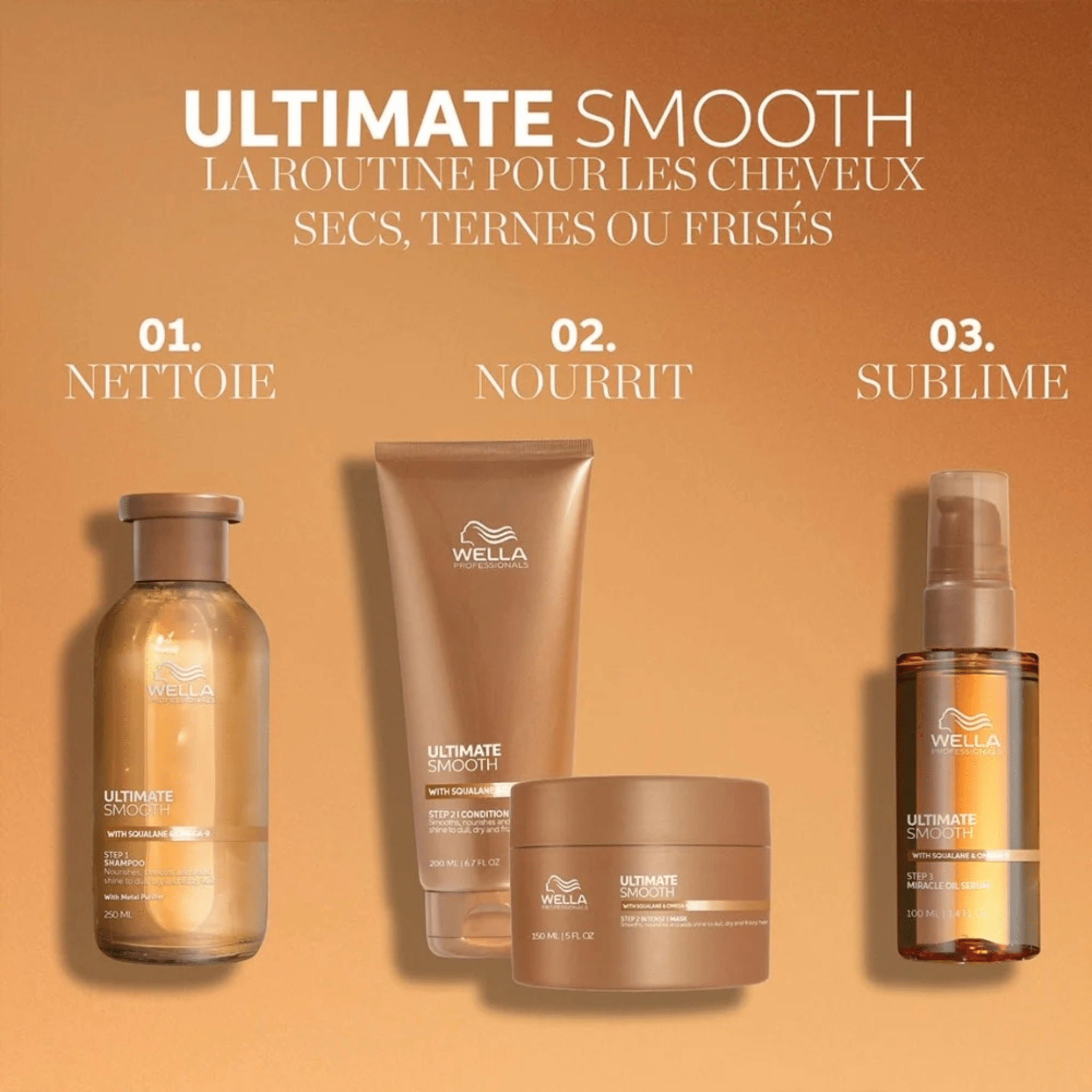Wella. Shampoing Ultimate Smooth - 1000 ml - Concept C. Shop