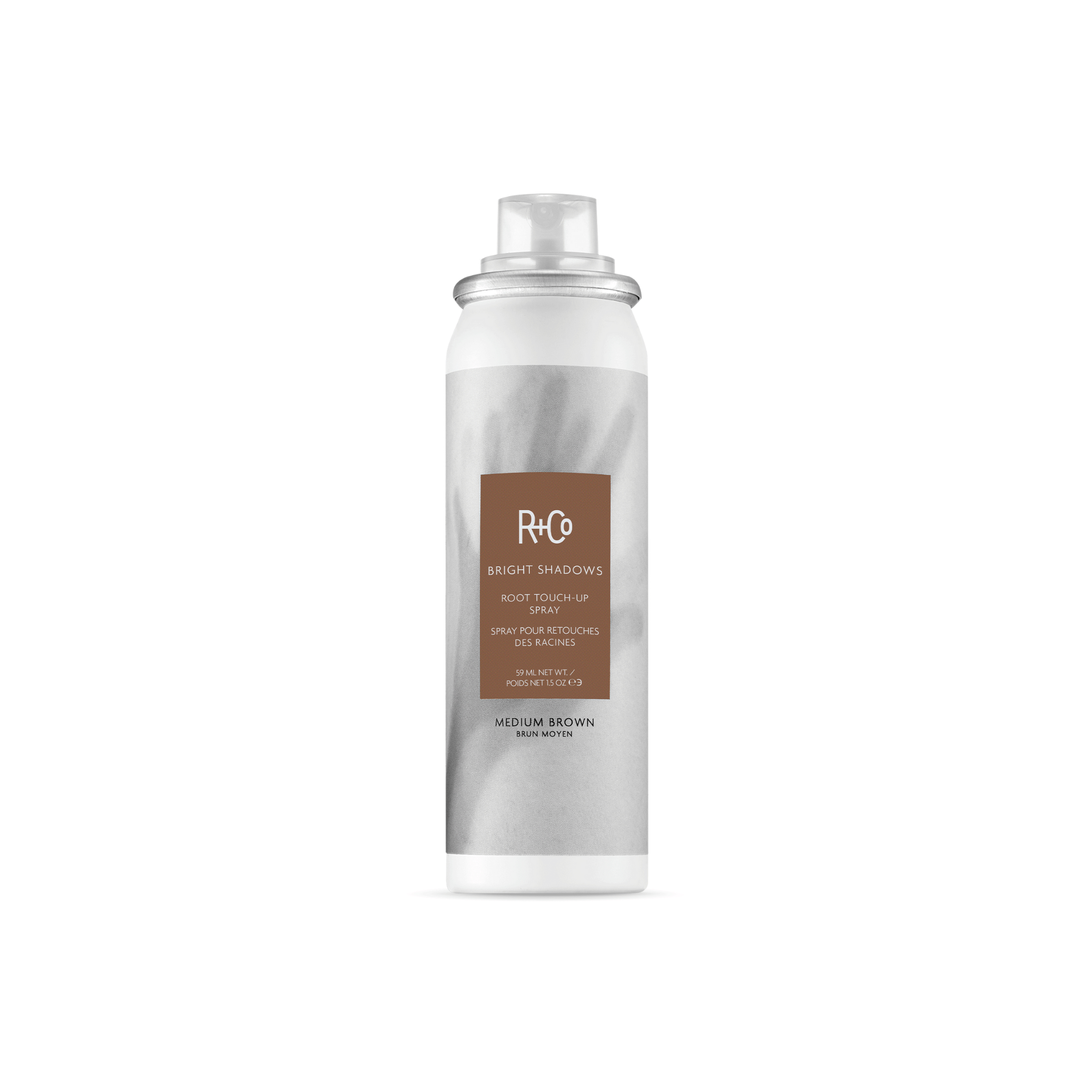 R+Co. Bright Shadows Spray Retouches Racines Brun Moyen - 59ml