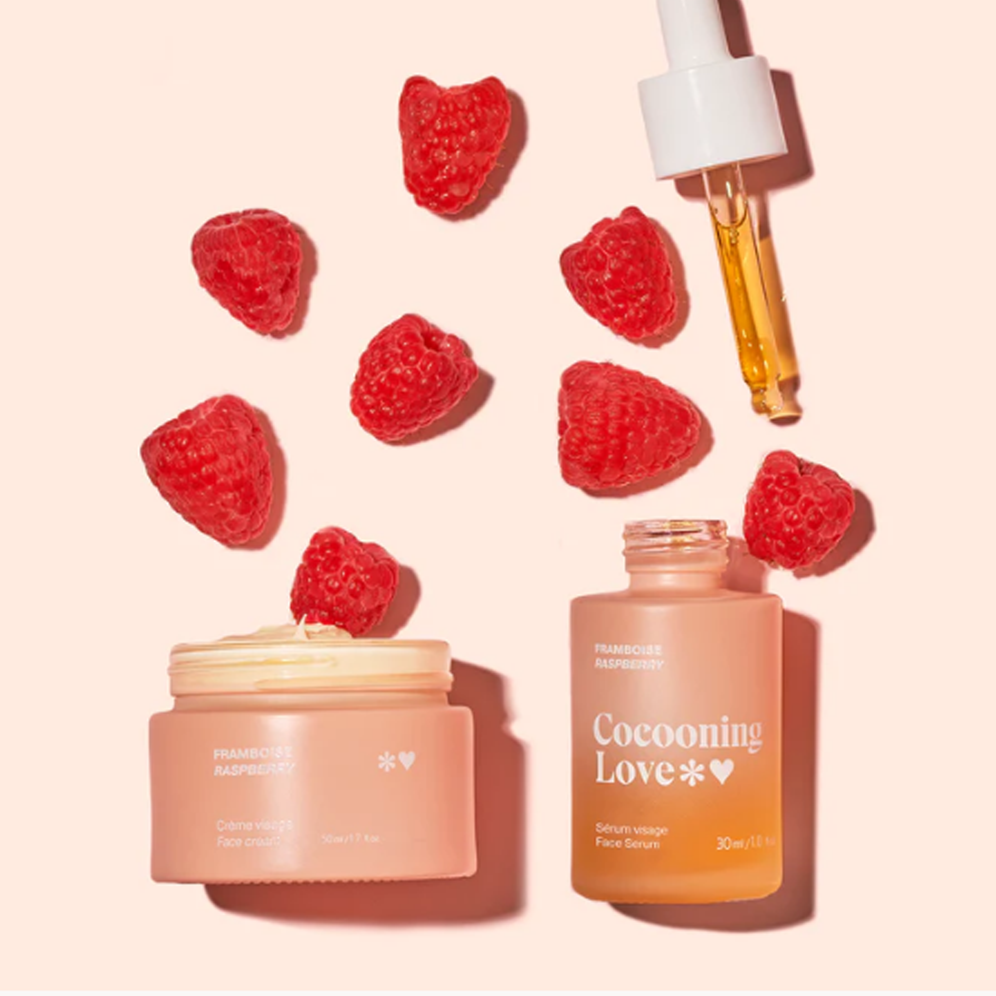 Cocooning Love. Creme Visage Peaux Mixtes a Grasses Framboise - 50 ml
