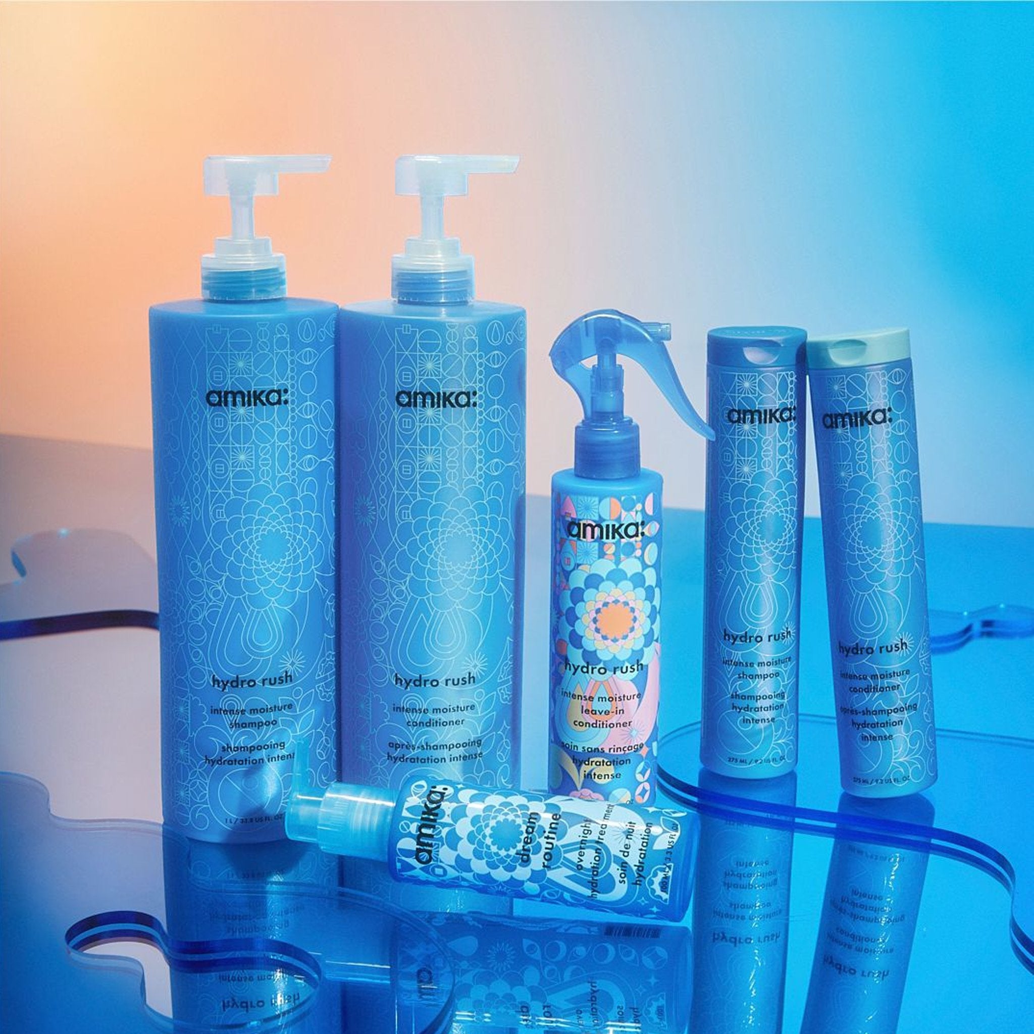 Amika. Shampoing Hydratation Intense Hydro Rush - 1000 ml - Concept C. Shop