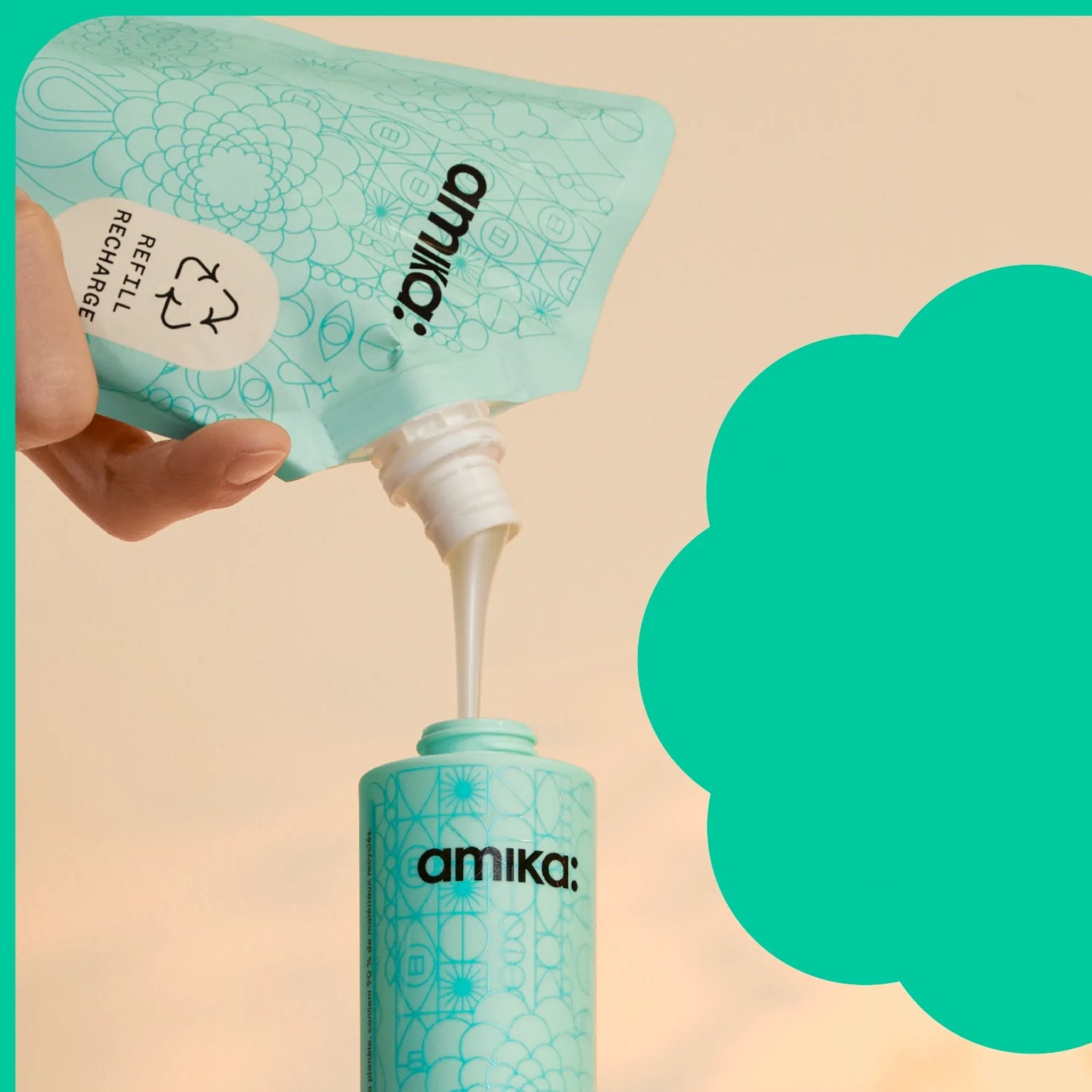 Amika. Shampoing Réparateur The Kure (recharge) - 500 ml - Concept C. Shop