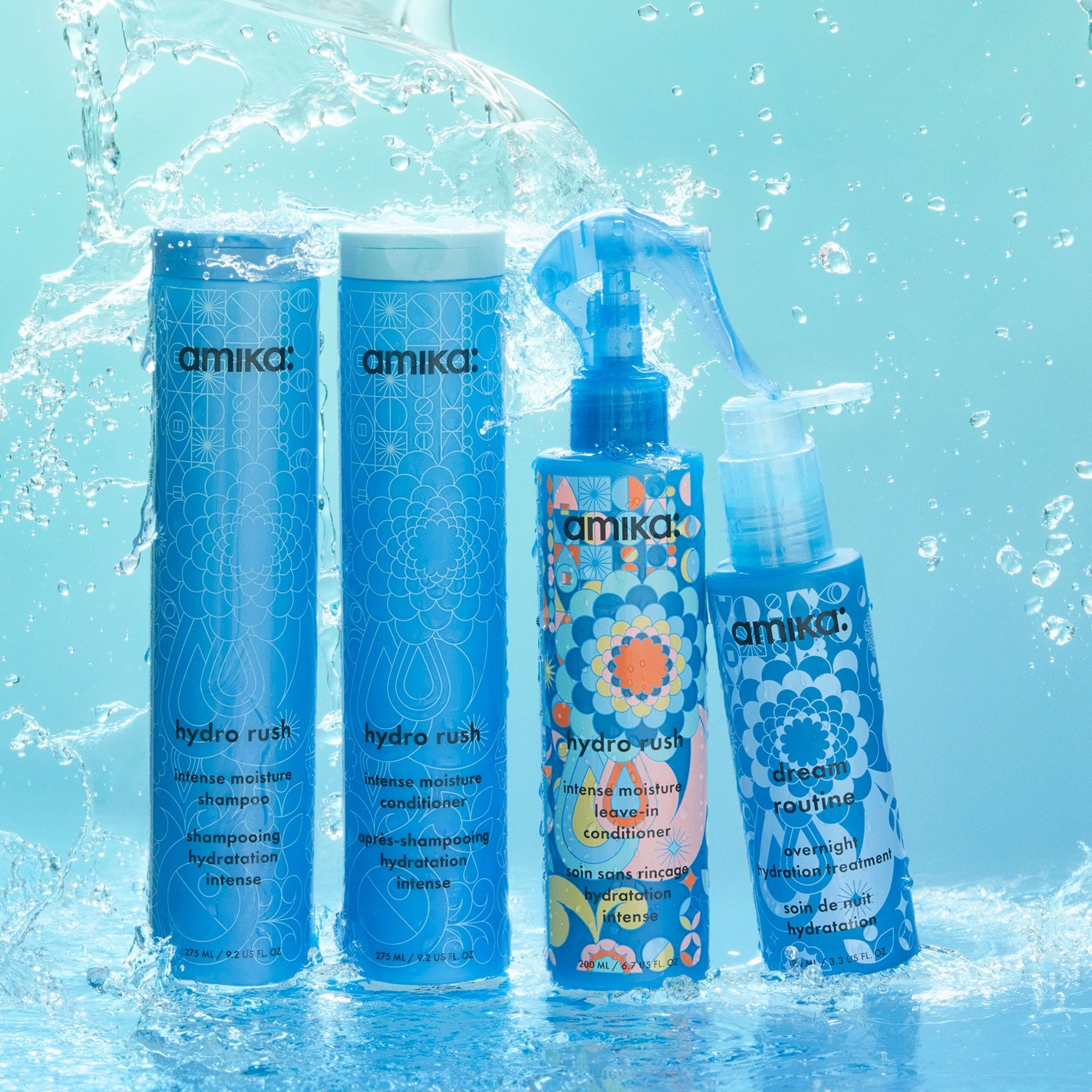 Amika. Soin Sans Rinçage Hydratation Intense Hydro Rush - 200 ml - Concept C. Shop