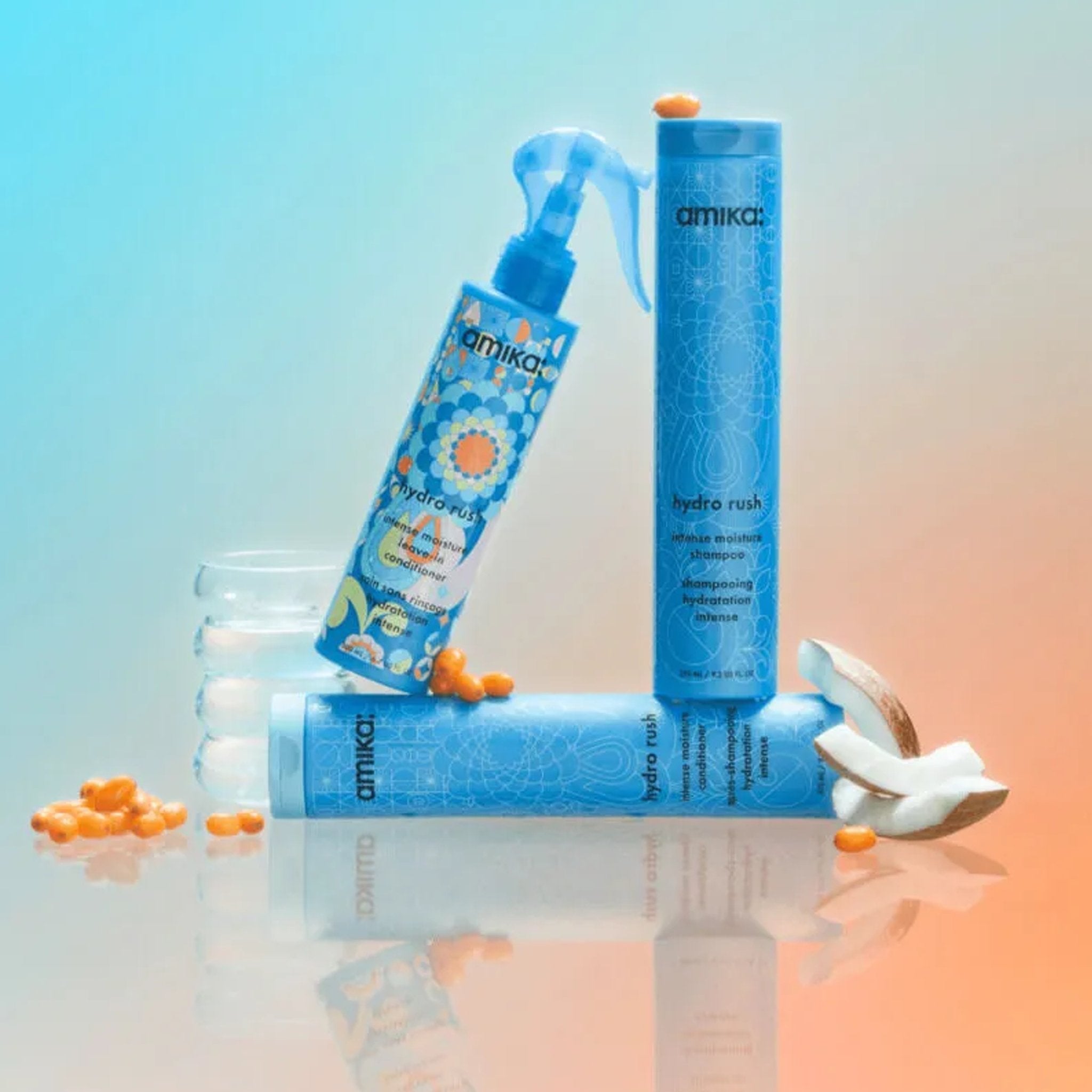 Amika. Soin Sans Rinçage Hydratation Intense Hydro Rush - 200 ml - Concept C. Shop