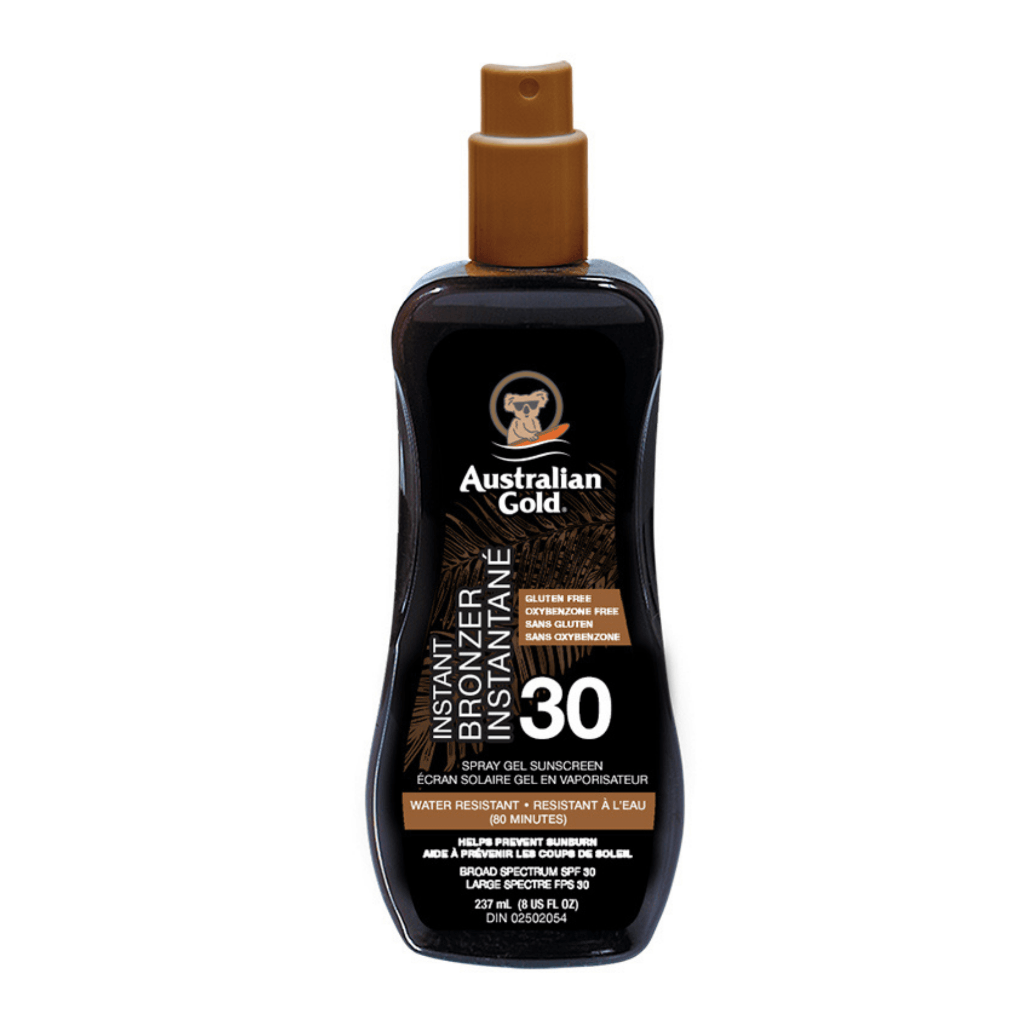Australian Gold. Spray Gel Écran Solaire avec Bronzer FPS 30 - 237 ml - Concept C. Shop