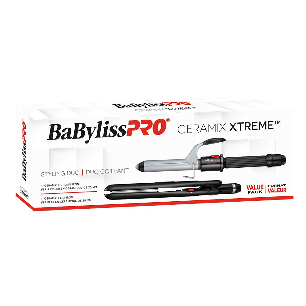 Babyliss Pro. Duo Fer à Friser + Fer Plat en Céramique - 1 po - Concept C. Shop