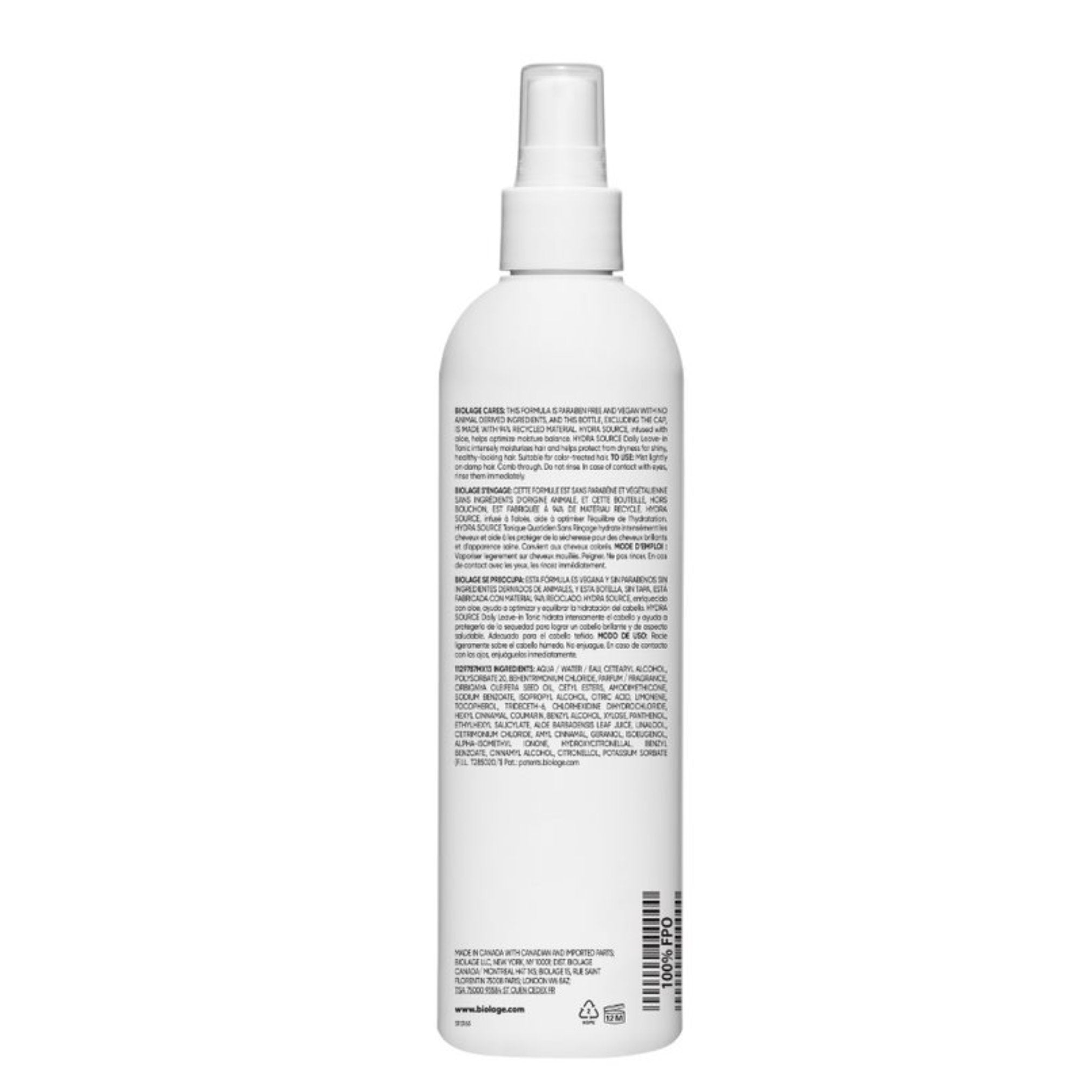 Biolage. Tonique Quotidien Sans Rinçage HydraSource - 400ml - Concept C. Shop