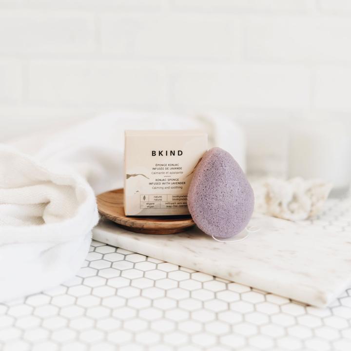 BKIND. Éponge Konjac pour le Visage - Lavande - Concept C. Shop