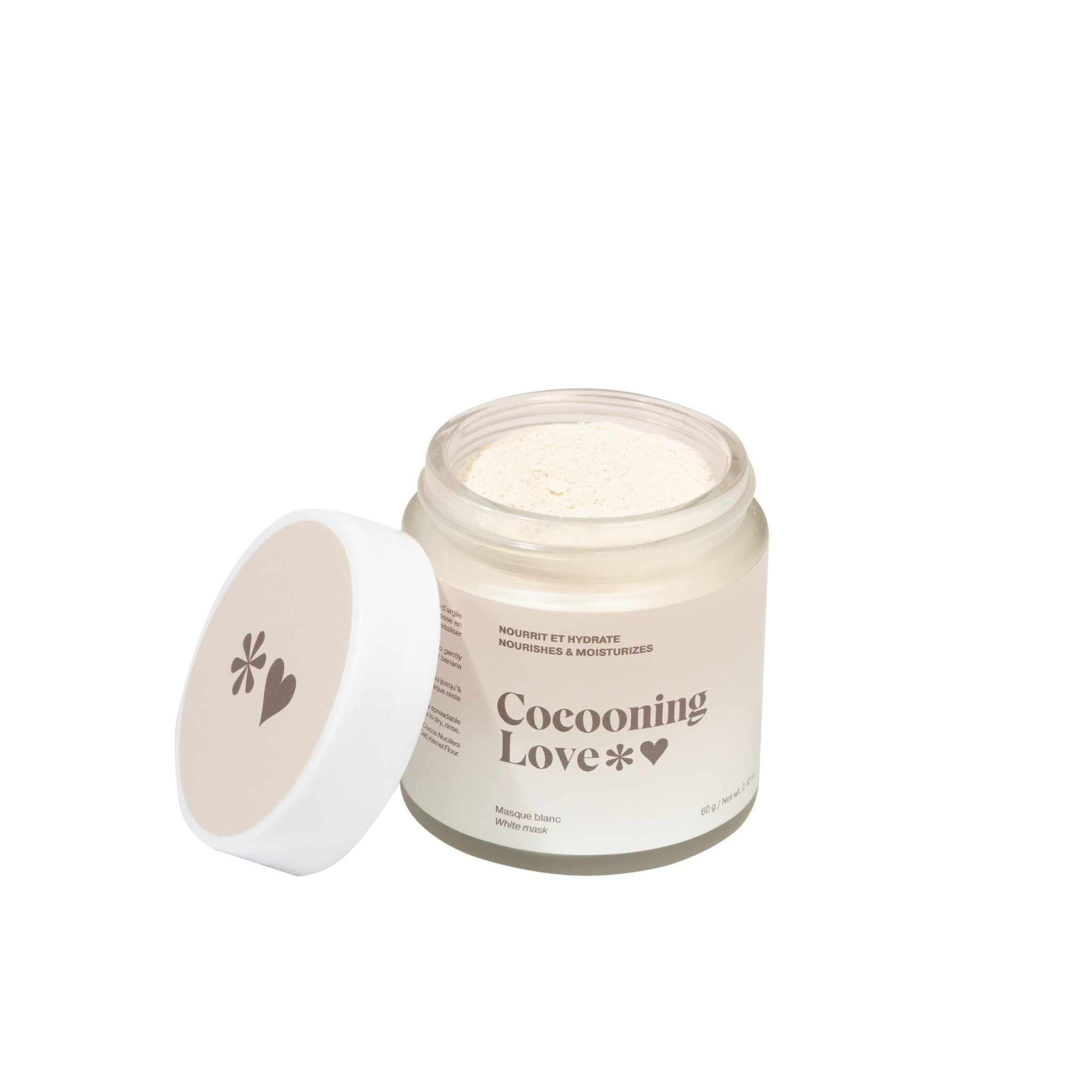 Cocooning Love. Masque Argile Blanche Nourrit et Hydrate - 60 g - Concept C. Shop