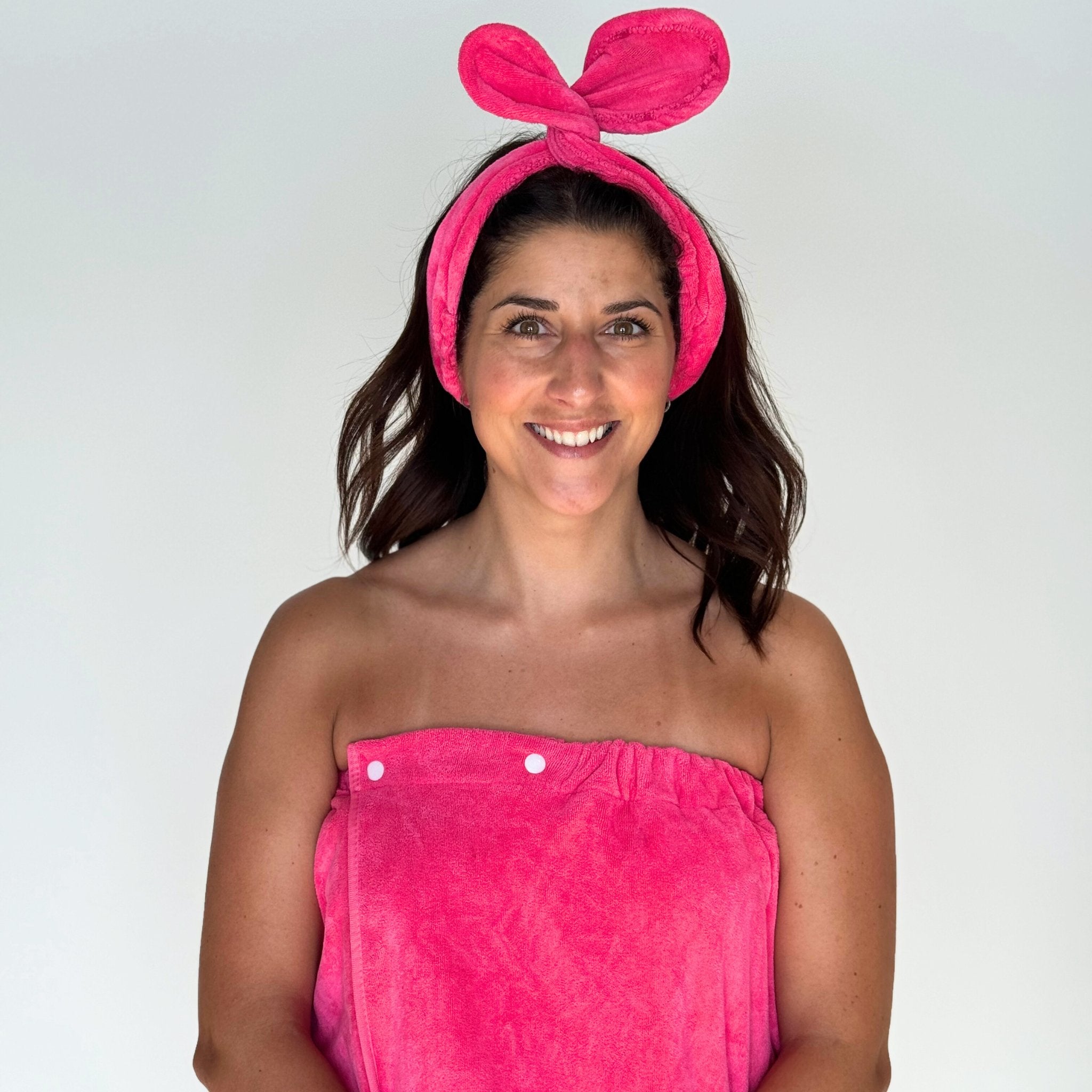 Concept C. Serviette de bain luxueuse ajustable - Rose - Concept C. Shop