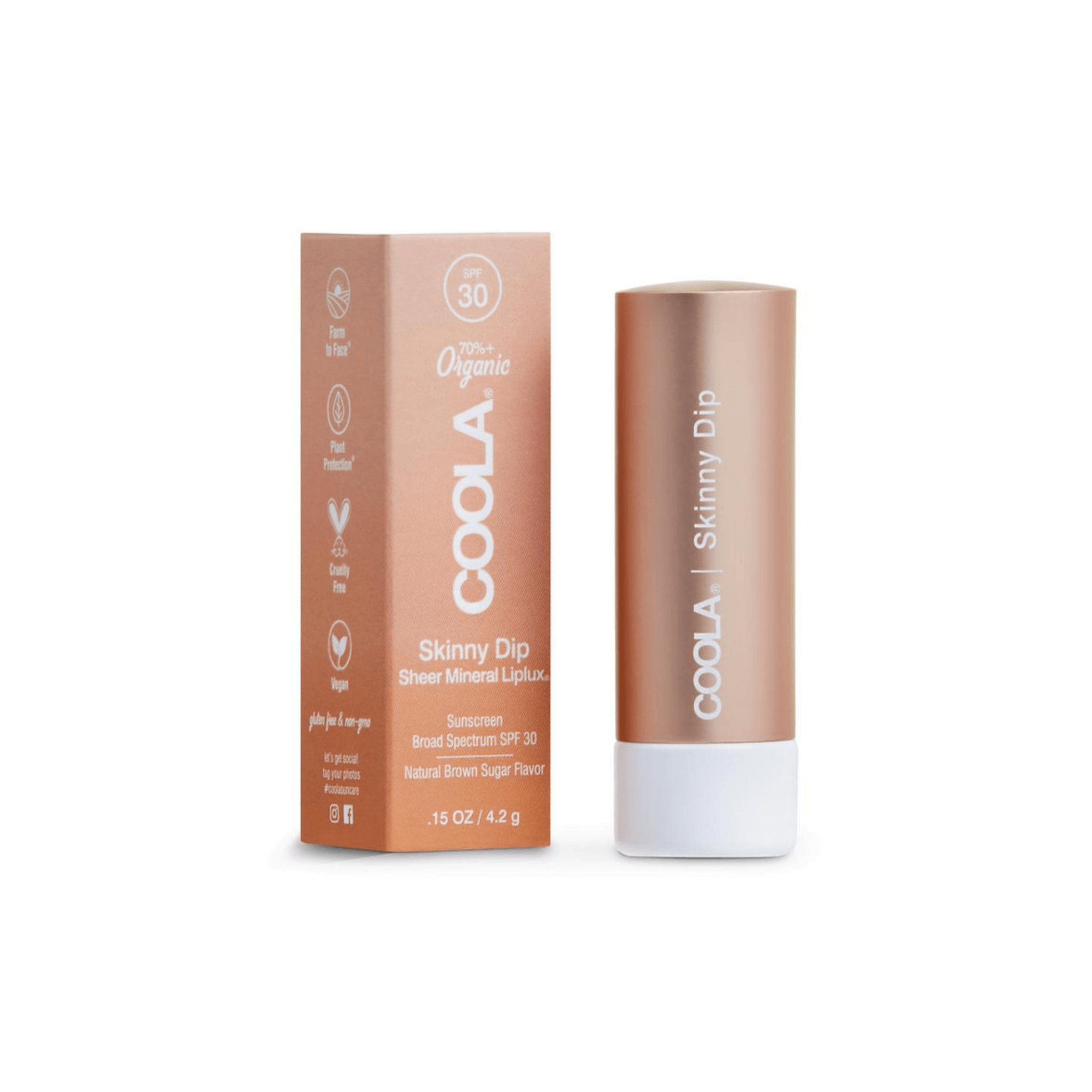 Coola. Baume à Lèvres Minéral Liplux Skinny Dip FPS 30 - 4.4 ml - Concept C. Shop