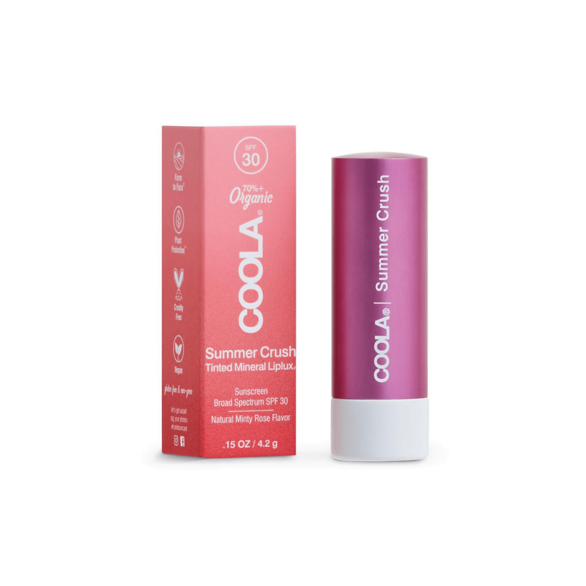 Coola. Baume à Lèvres Minéral Liplux Summer Crush FPS 30 - 4.4 ml - Concept C. Shop