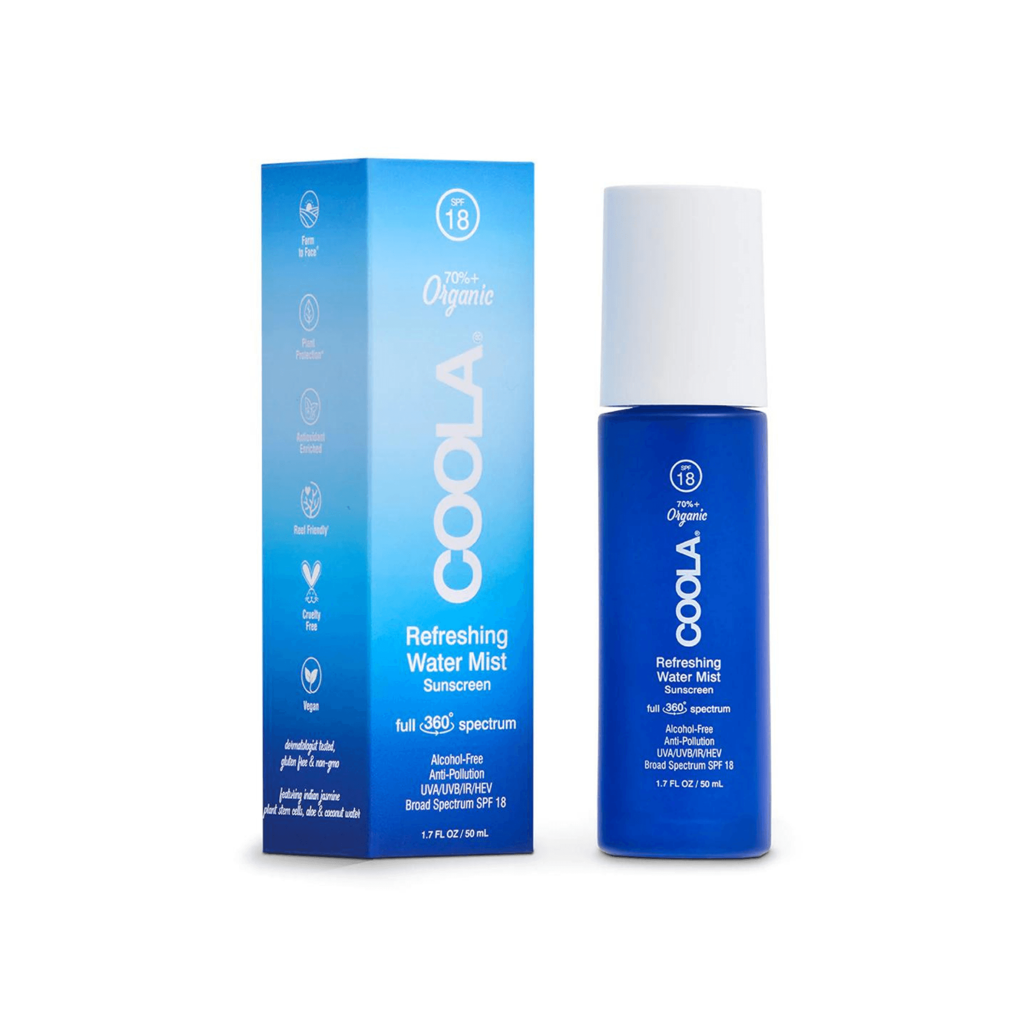 Coola. Brume d'Eau Rafraîchissante pour le Visage FPS 18 - 50 ml - Concept C. Shop