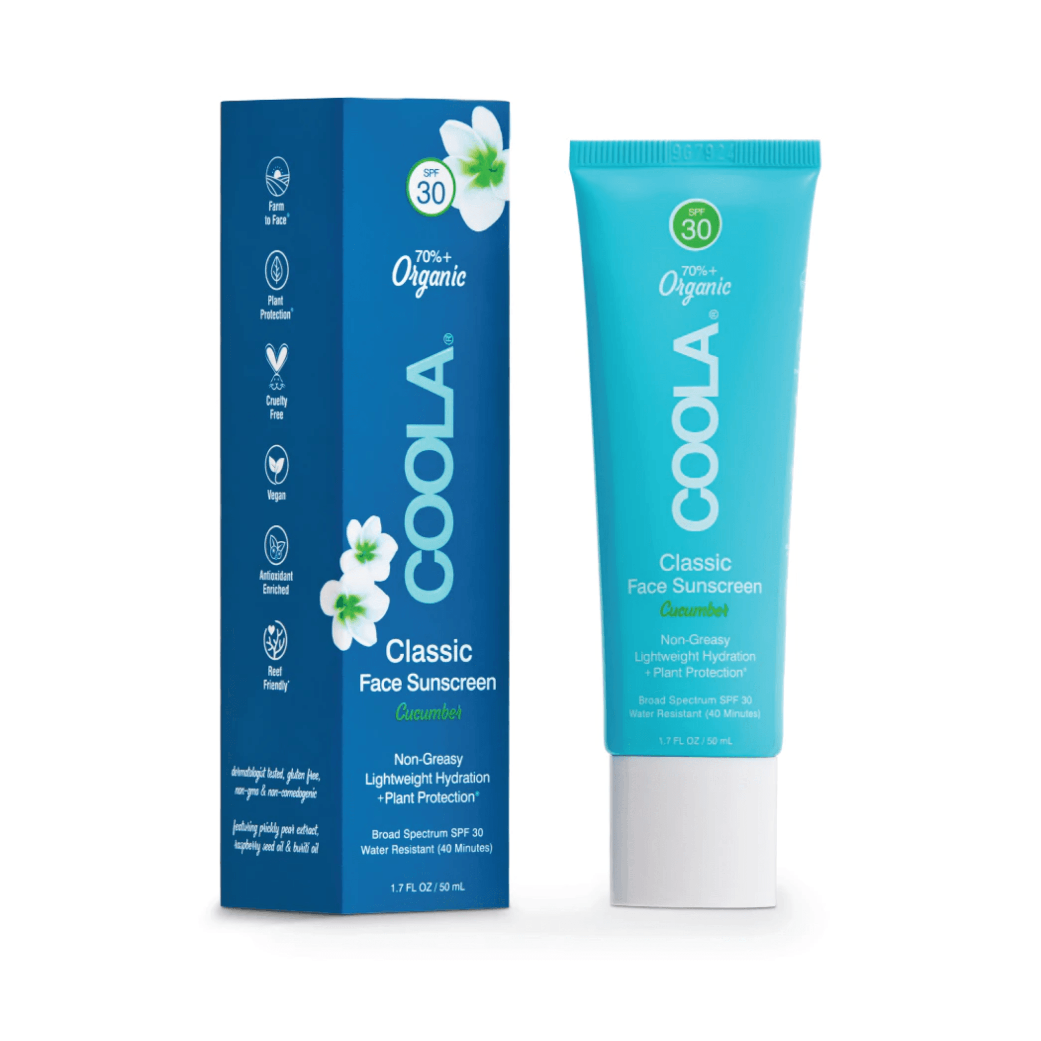 Coola. Crème Solaire pour le Visage Concombre FPS 30 - 50 ml - Concept C. Shop